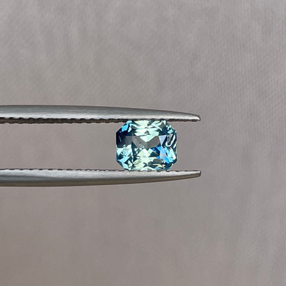 Radiant cut Greenish blue sapphire, 0.92 crt.