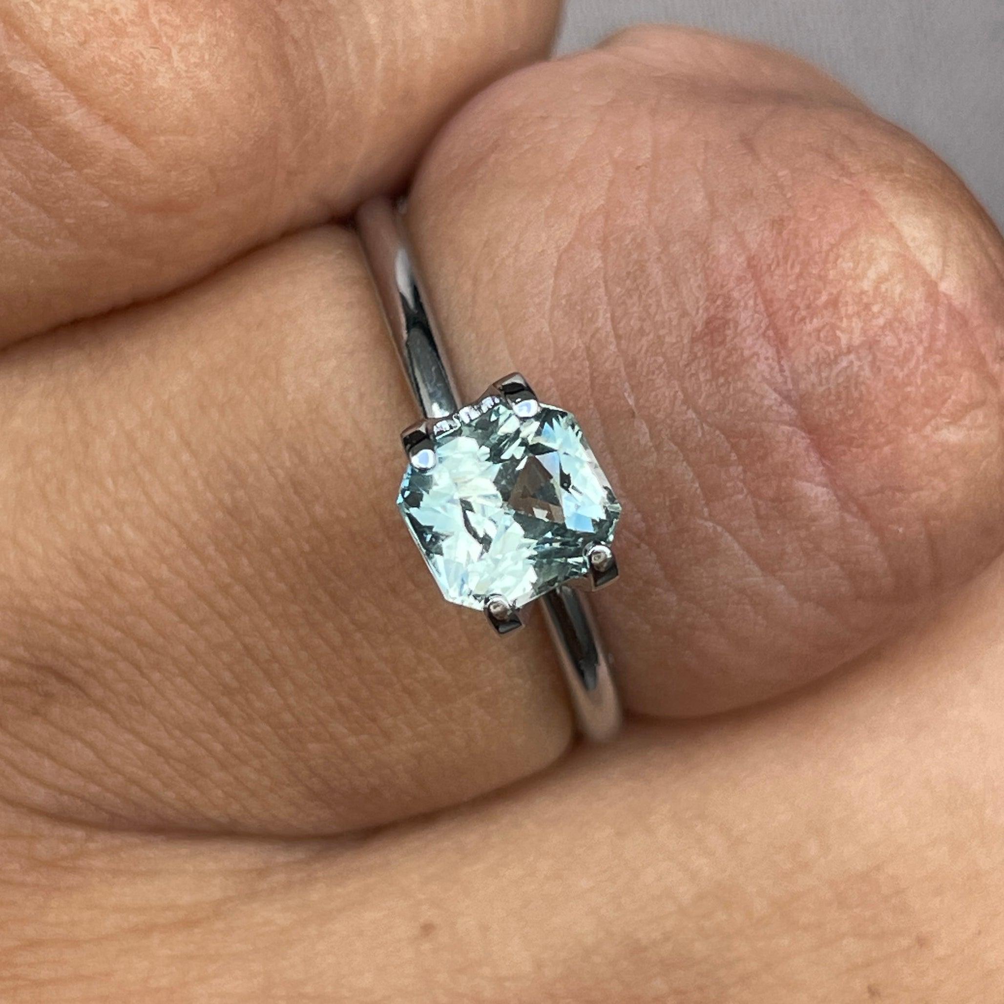 1.29-Carat Light Mint Green Sapphire (Heated)