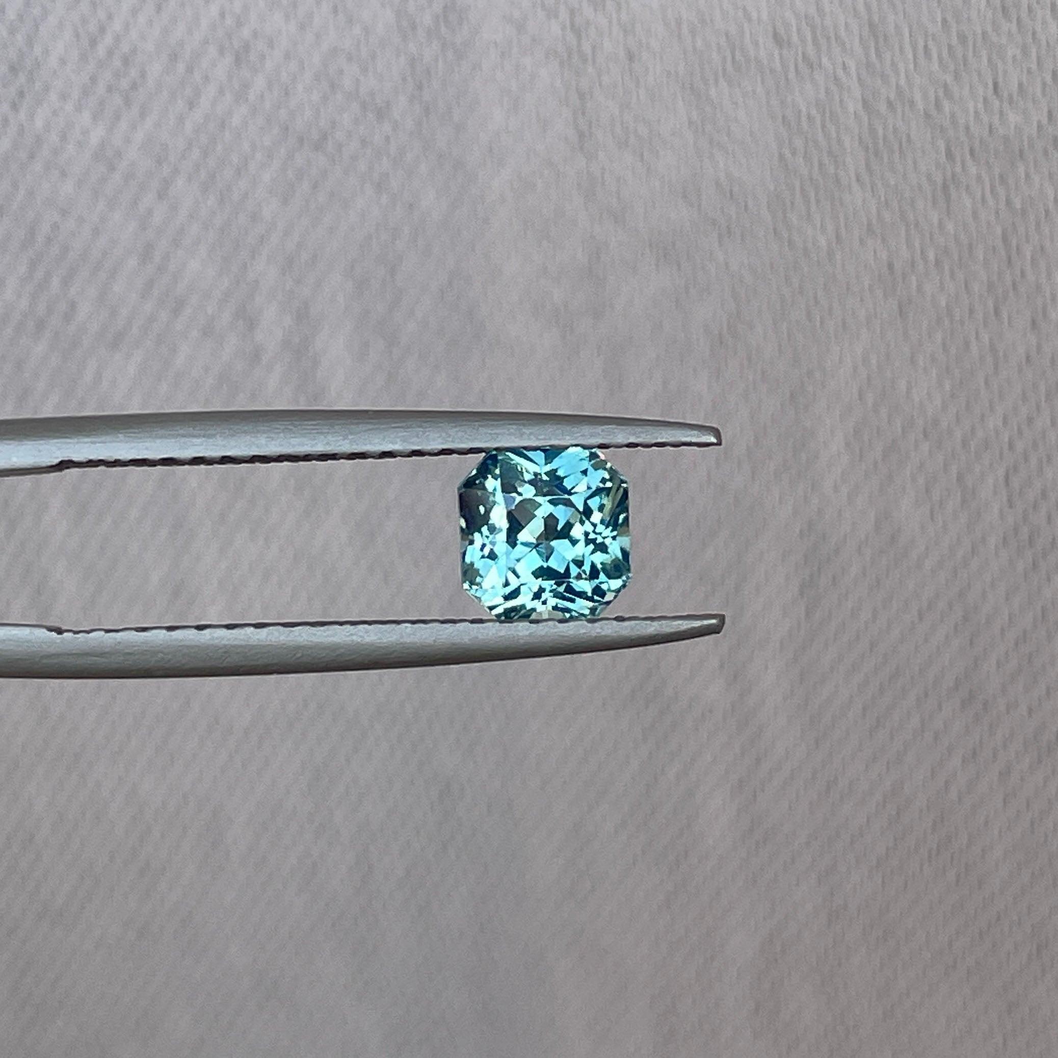 Teal Blue Green Sapphire 1.03 Cts, Natural Blue Green Sapphire Ring, Teal Sapphire Engagement Ring, Teal Sapphire Necklace, heated