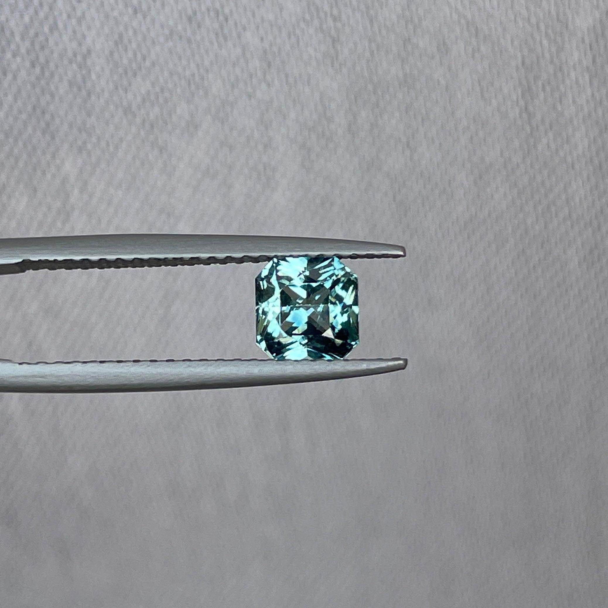 Natural Green Sapphire – 1.07 Cts - Radiant cut - Deep Natural Colour - Rare Colour - Loose Green Sapphire Stones for custom fine jewellery