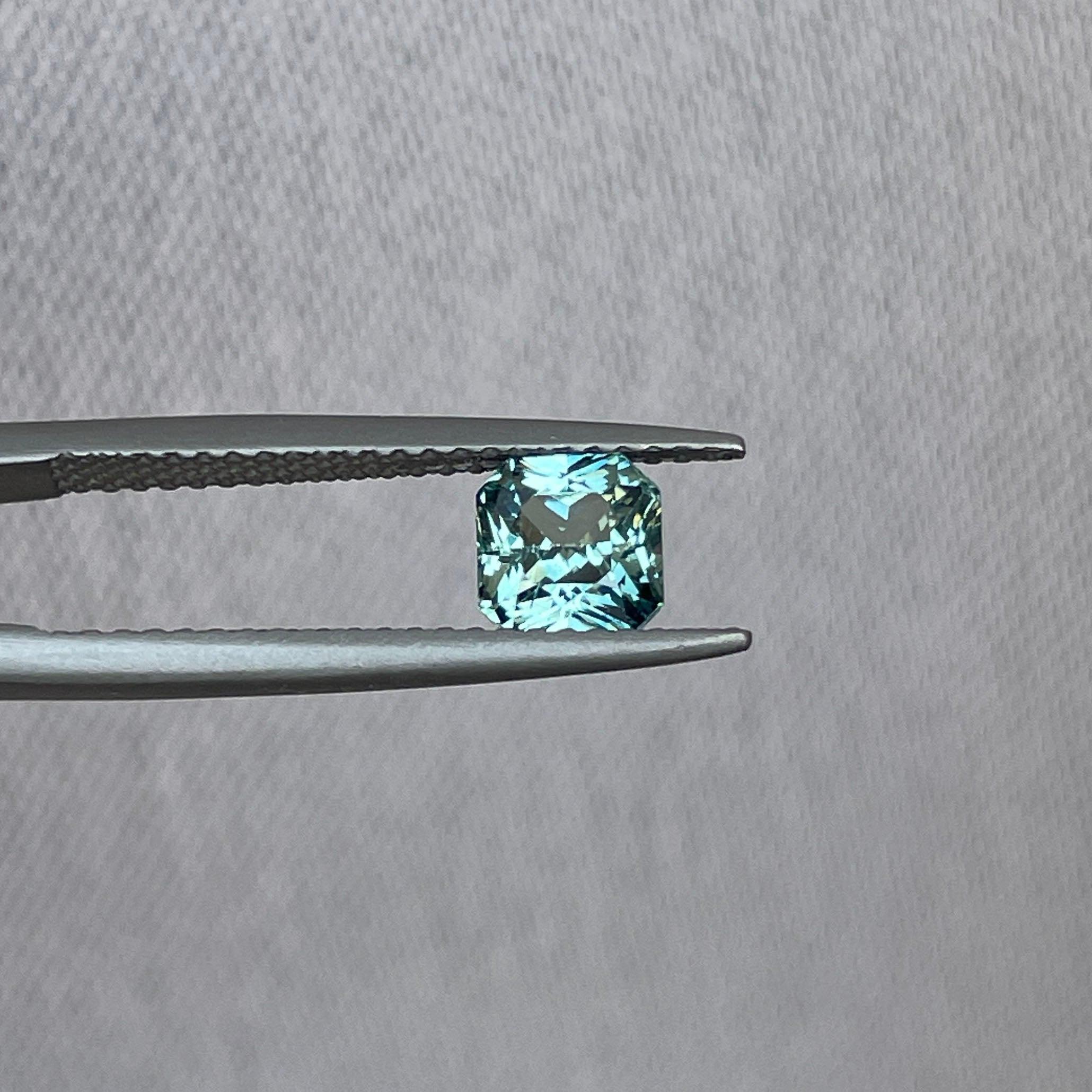 Natural Green Sapphire – 1.07 Cts - Radiant cut - Deep Natural Colour - Rare Colour - Loose Green Sapphire Stones for custom fine jewellery - NASHGEMS