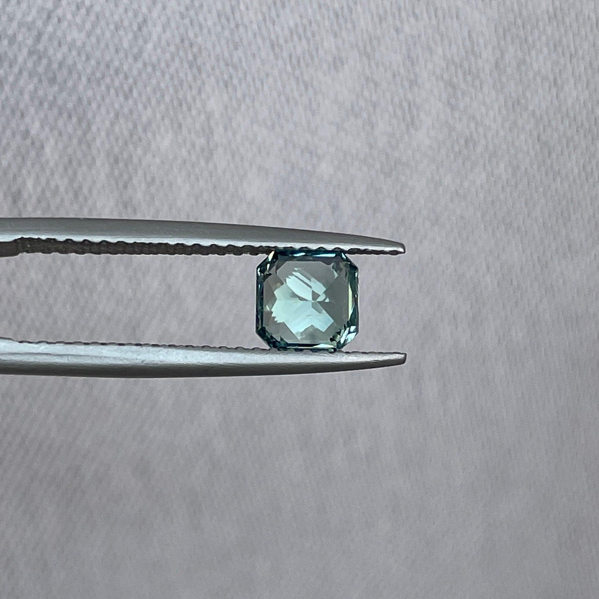 Natural Green Sapphire – 1.07 Cts - Radiant cut - Deep Natural Colour - Rare Colour - Loose Green Sapphire Stones for custom fine jewellery - NASHGEMS