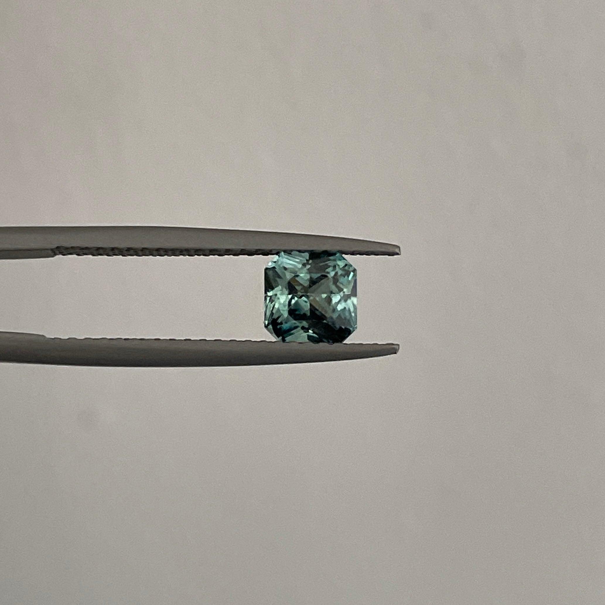 Natural Green Sapphire – 1.07 Cts - Radiant cut - Deep Natural Colour - Rare Colour - Loose Green Sapphire Stones for custom fine jewellery - NASHGEMS