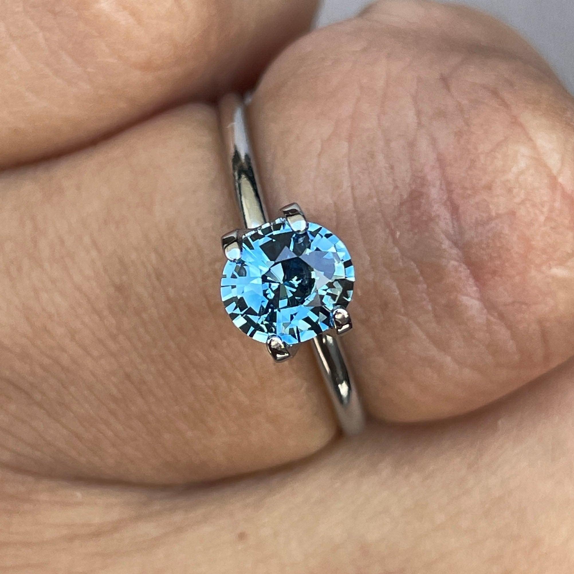 Teal Sapphire 1.09 Ct, Natural Teal Sapphire Ring