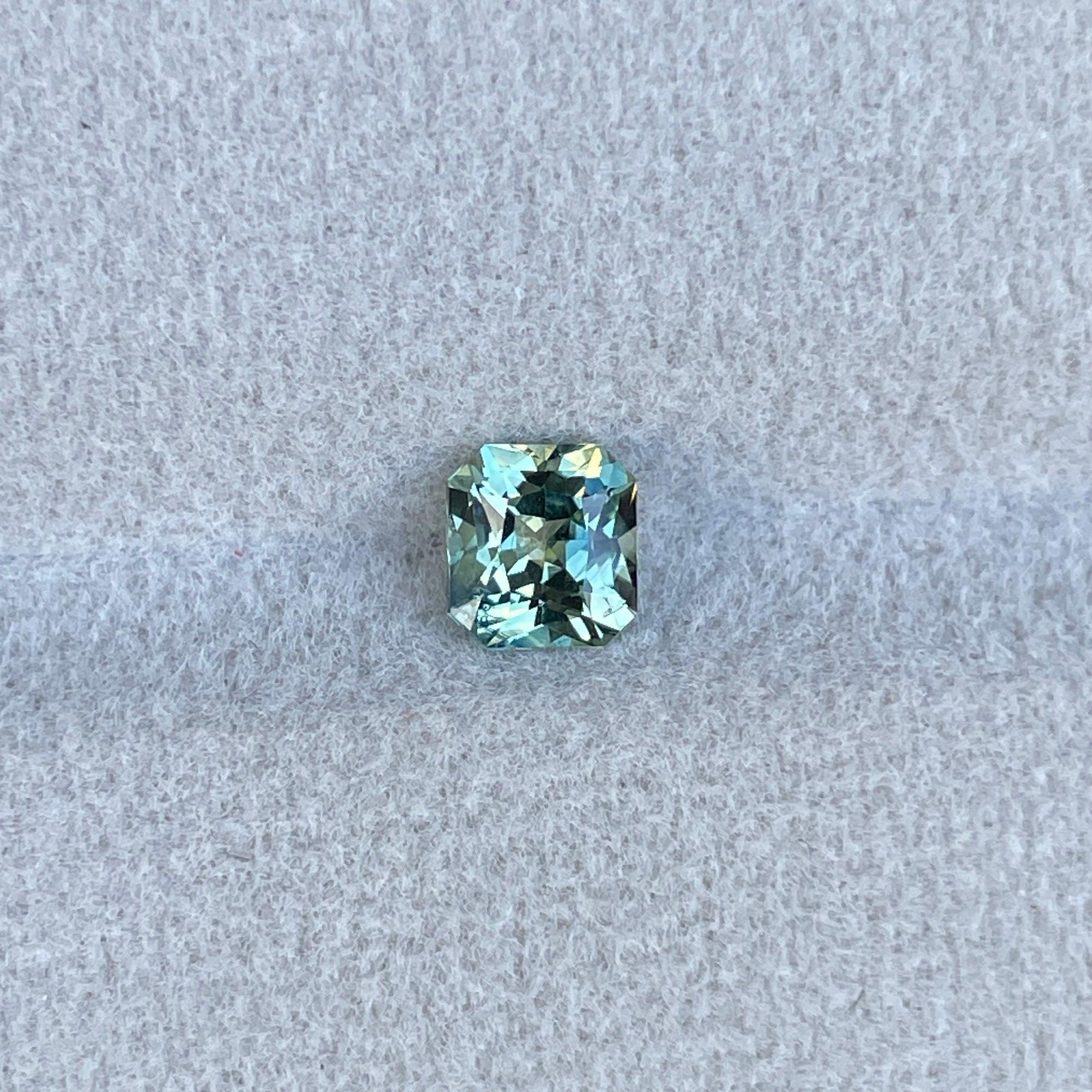 Teal Sapphire 0.88 Ct, Natural Teal Sapphire Ring, Parti sapphire, Teal Sapphire Engagement Ring, bespoke Ring, For Custom ring Loose gem - NASHGEMS
