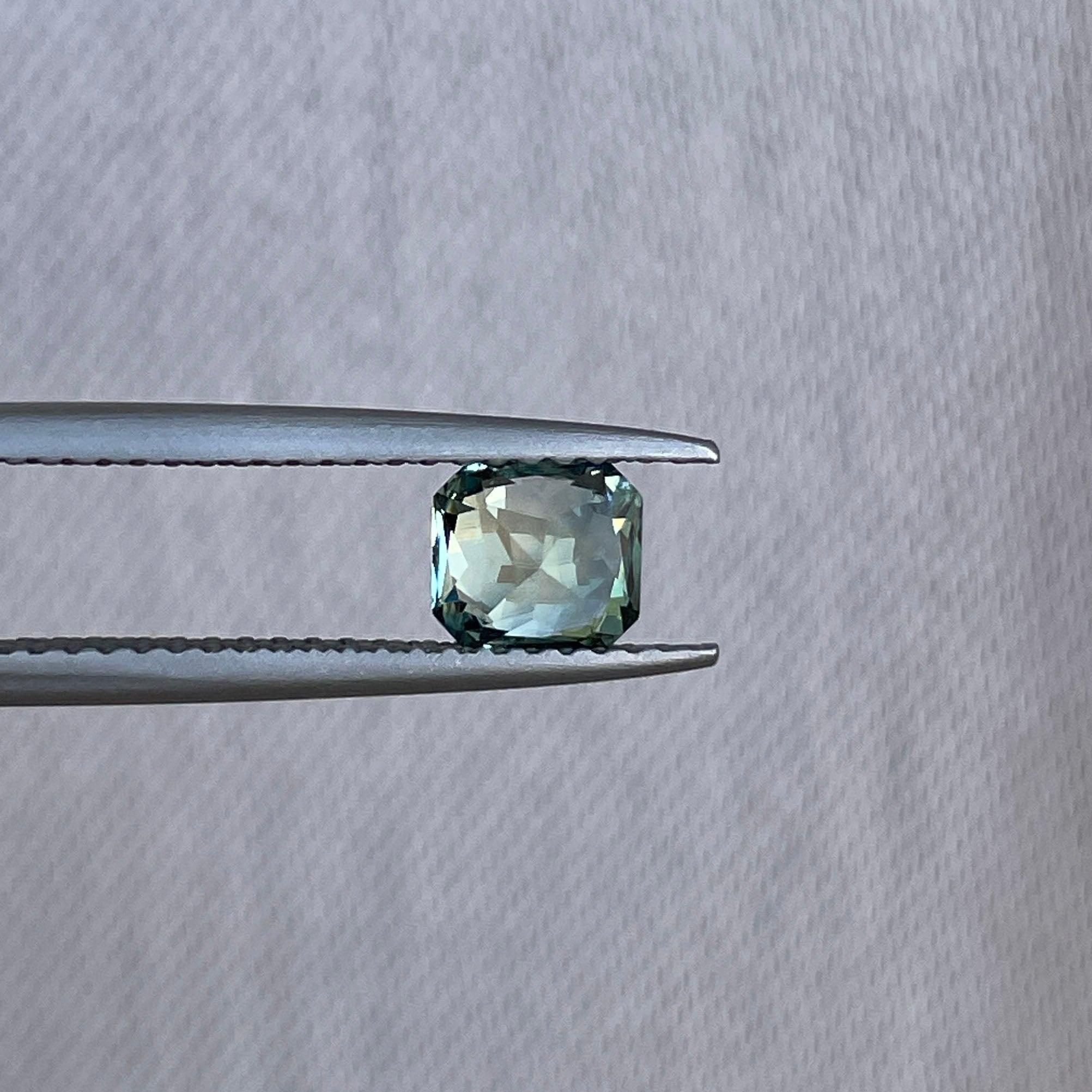 Teal Sapphire 0.88 Ct, Natural Teal Sapphire Ring, Parti sapphire, Teal Sapphire Engagement Ring, bespoke Ring, For Custom ring Loose gem - NASHGEMS