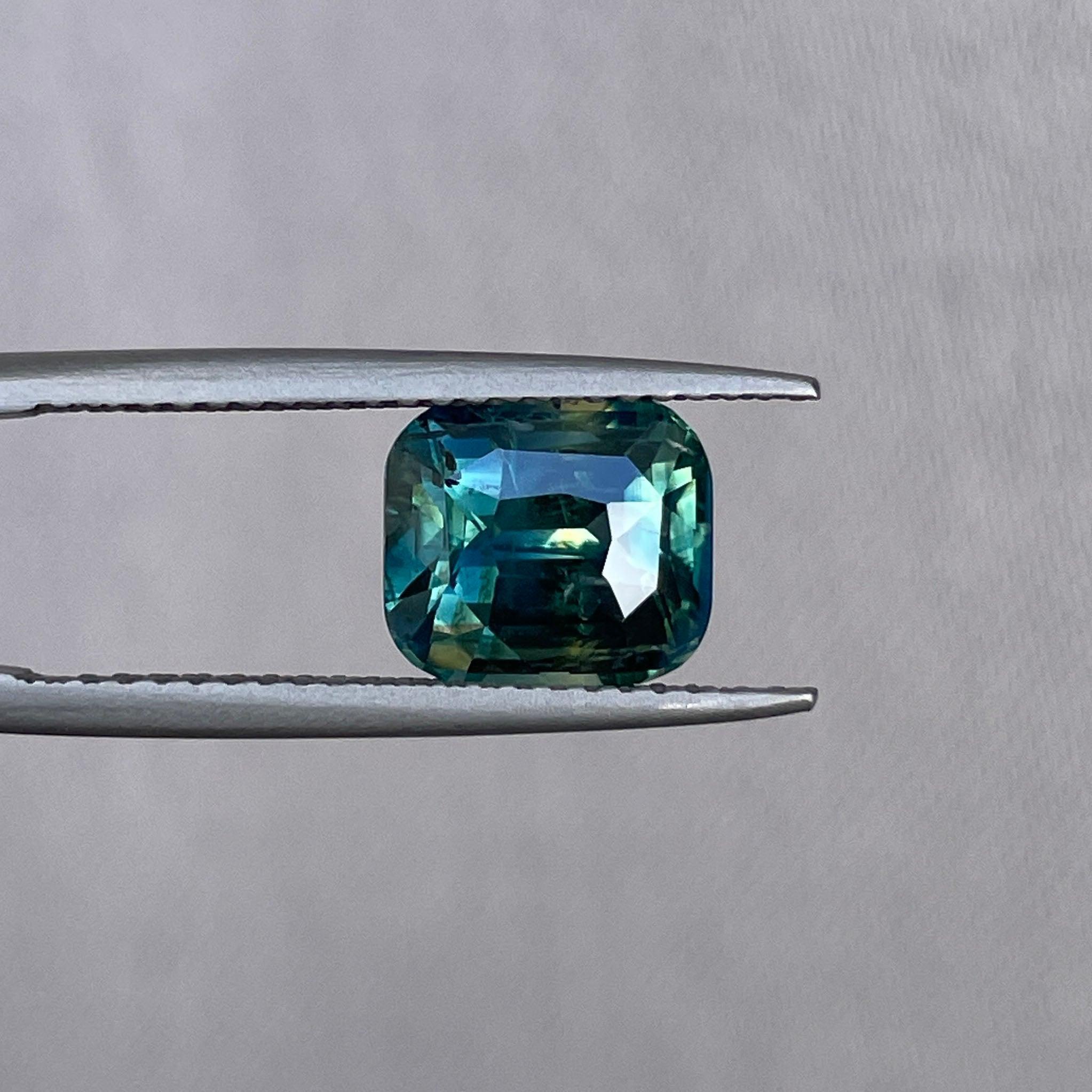 3.15 crt Green Sapphire Gemstones- Loose Genuine Blue yellow Sapphire Gems for Sale. parti sapphire for engagement ring, gems, Sapphire Ring - NASHGEMS
