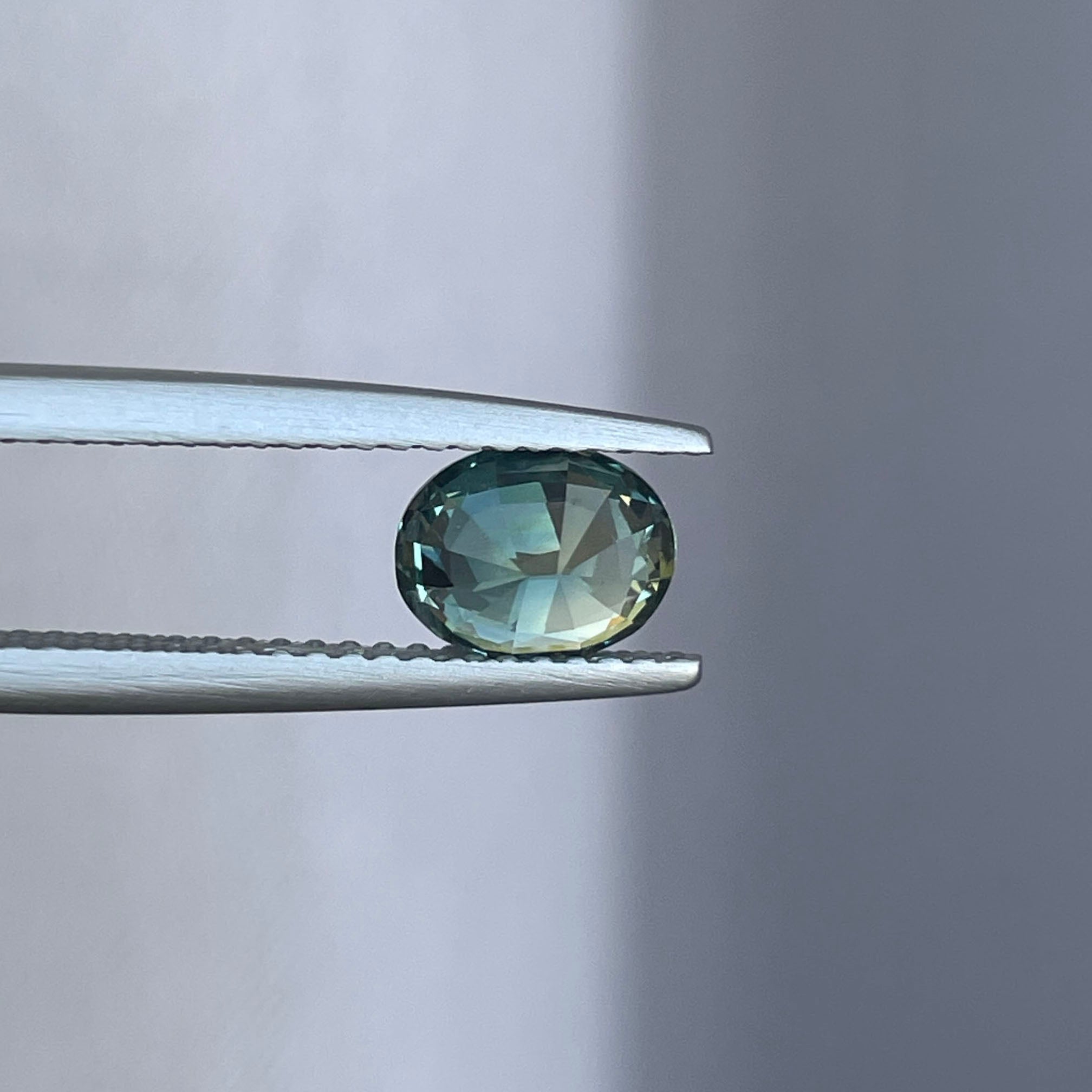 NATURAL TEAL BLUE GREEN SAPPHIRE OVAL 1.19