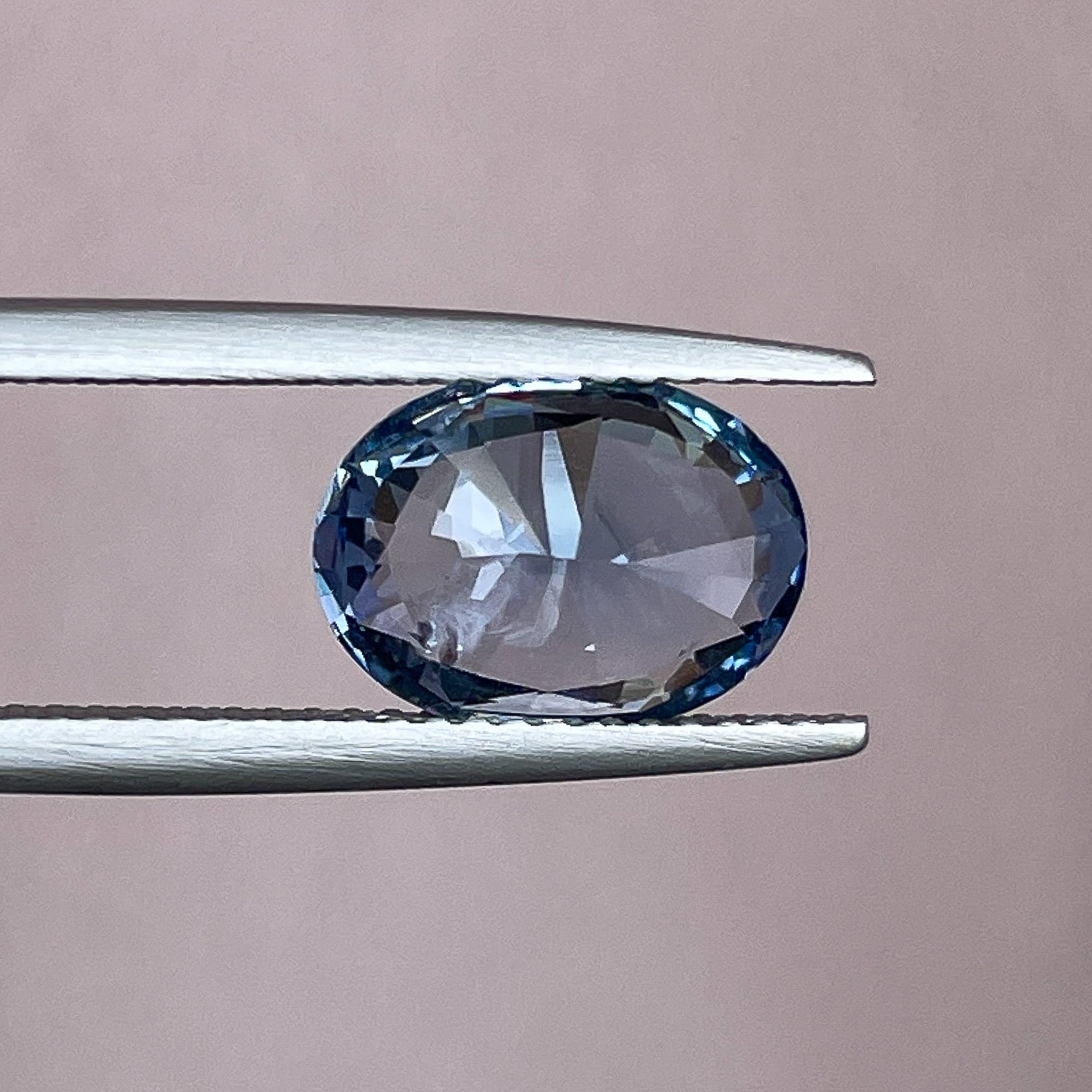 Natural Ceylon Blue Sapphire 3.34 Ct oval cut loose gemstone by NASHGEMS, ideal for engagement rings or custom jewelry.