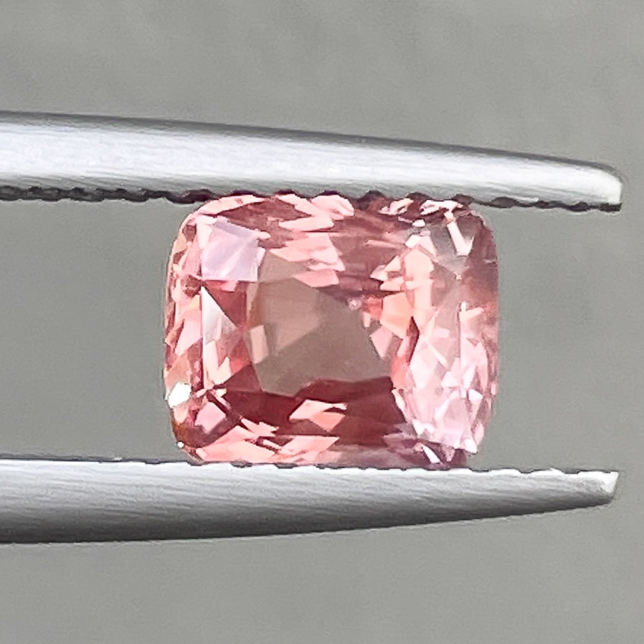 Natural Padparadscha sapphire 1.55 Ct cushion cut loose gemstone by NASHGEMS, ideal for engagement rings.