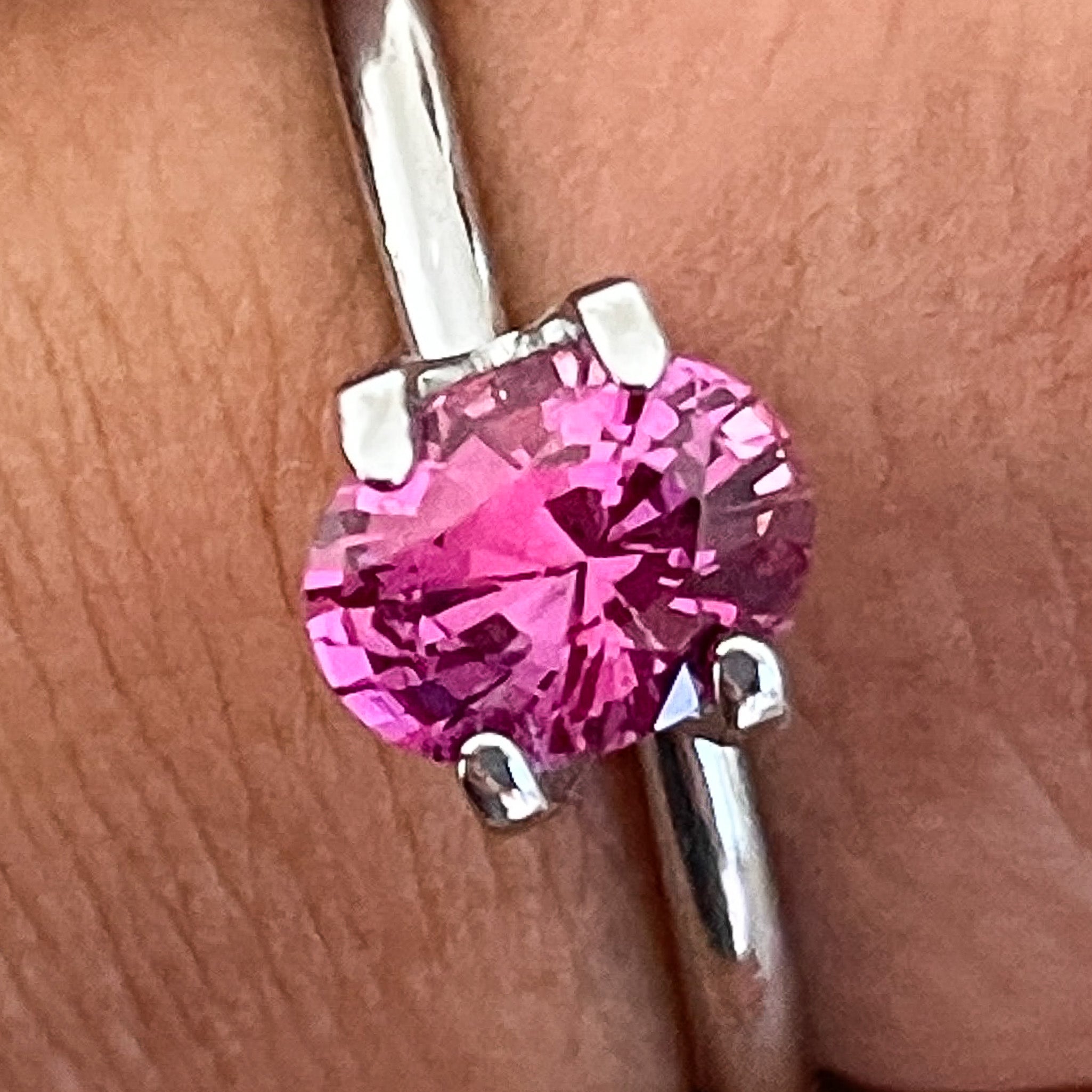 Natural pink sapphire loose gemstone, 1.00 Ct oval cut, heat treated pink sapphire by NASHGEMS for engagement rings.