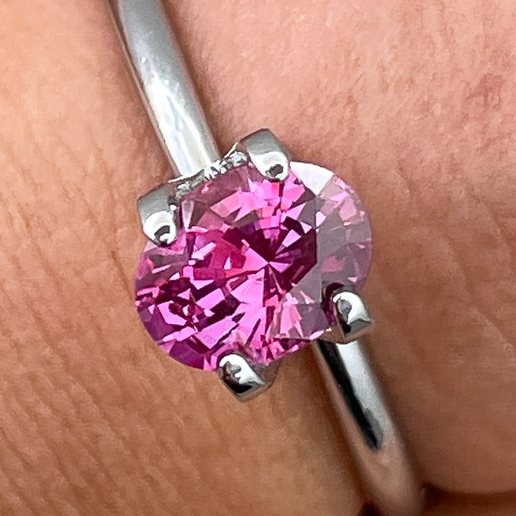 Natural pink sapphire loose gemstone, 1.00 Ct oval cut, heat-treated pink sapphire by NASHGEMS for engagement rings.