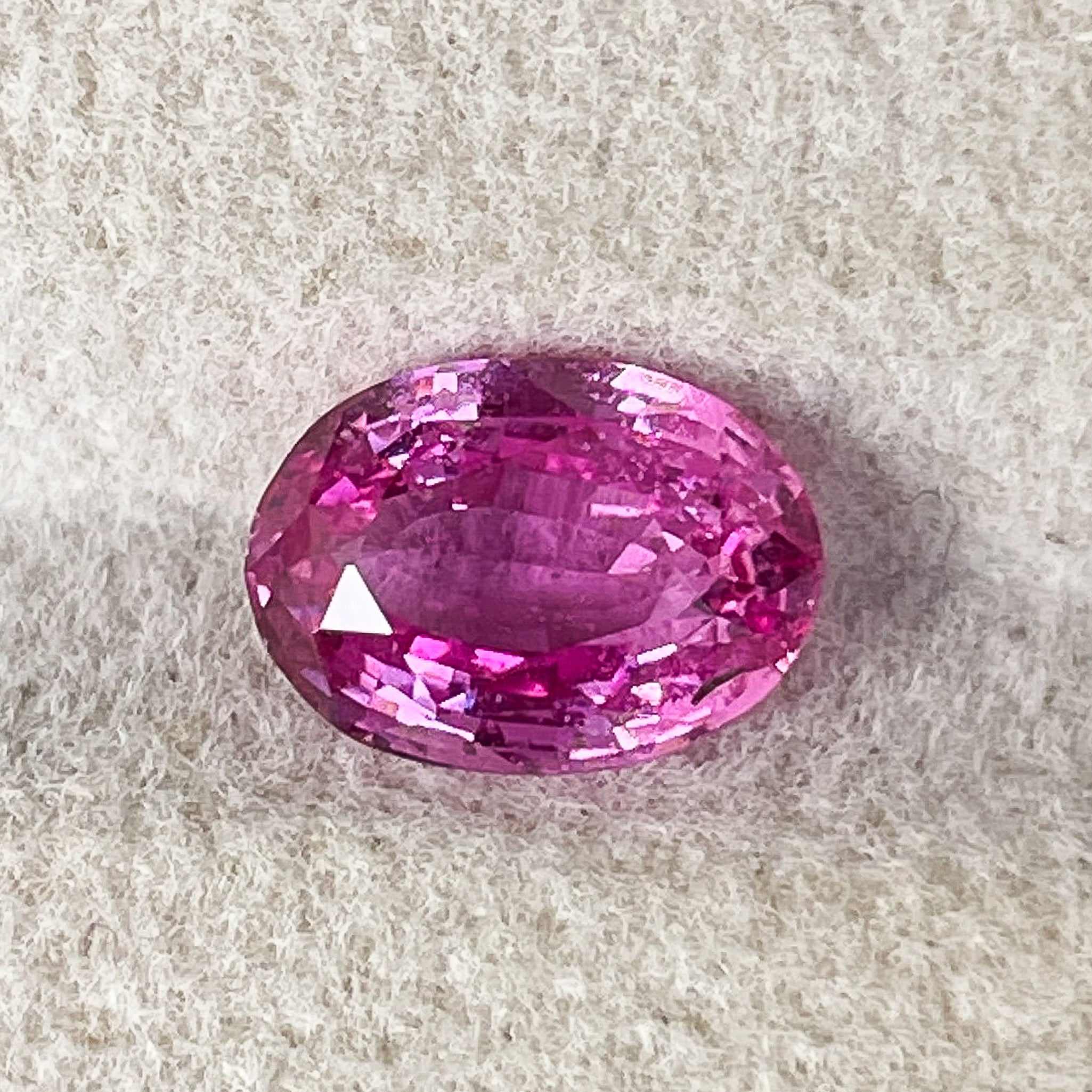 Natural pink sapphire loose gemstone, oval cut, 2.05 carats, heated pink sapphire by NASHGEMS for engagement jewelry.