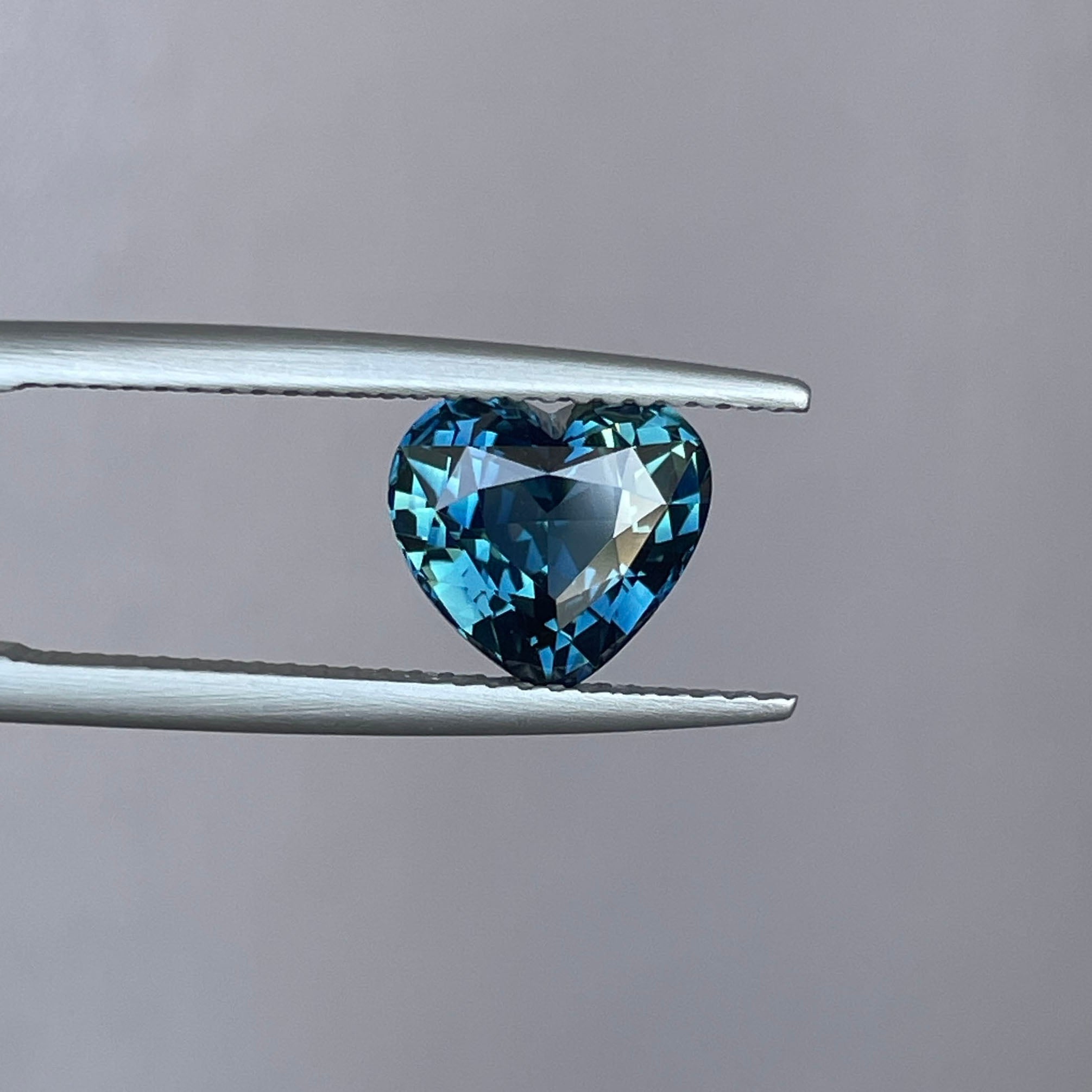 TEAL BLUE GREEN HEART SAPPHIRE 3.08