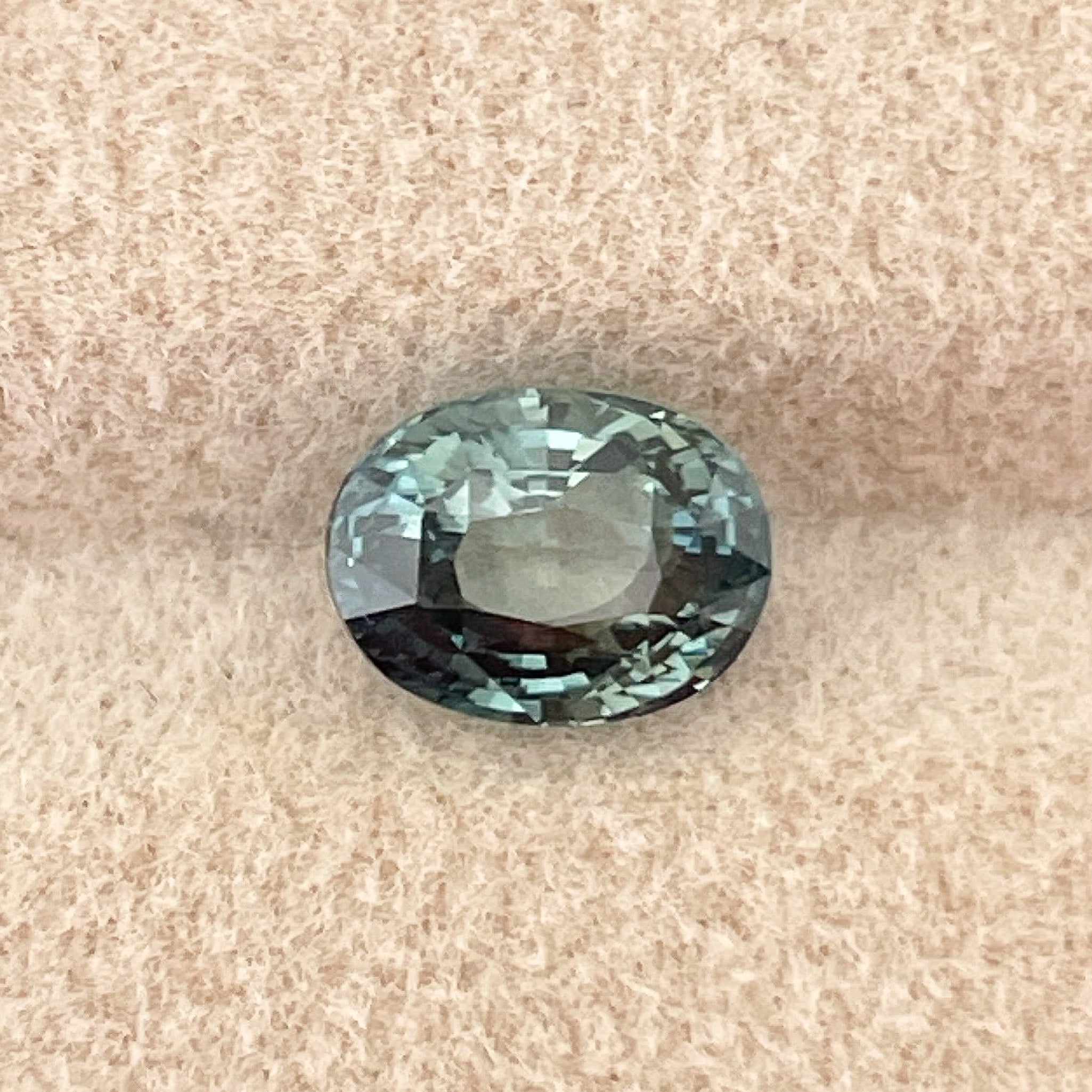 Natural teal blue-green sapphire, 2.03 Ct oval cut loose gemstone by NASHGEMS, ideal for engagement rings or custom jewelry.