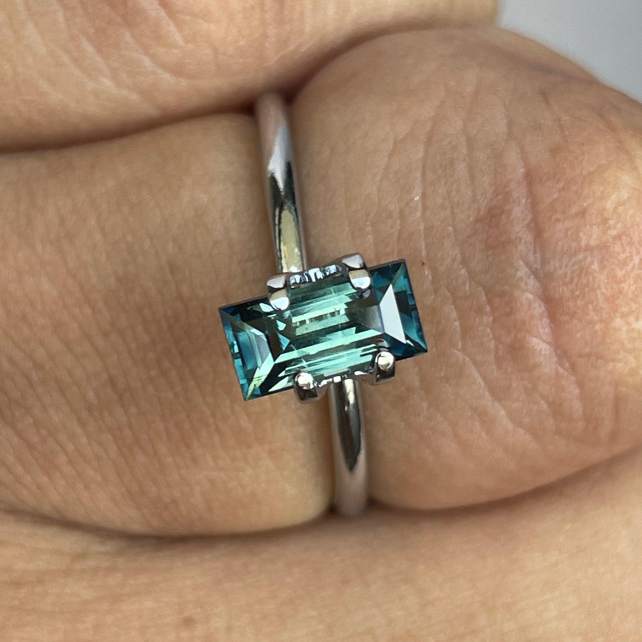 bluish green sapphire precious stone