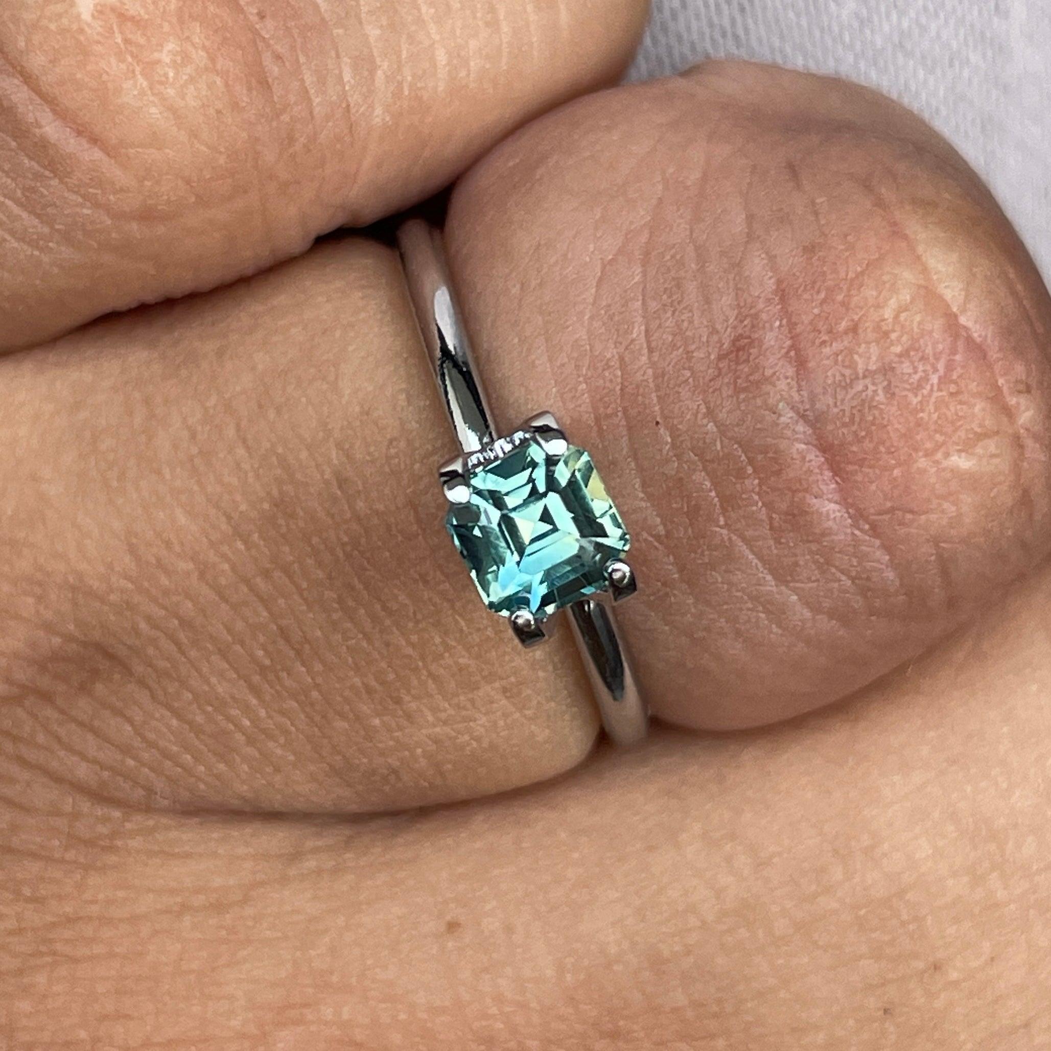bluish green sapphire precious stone