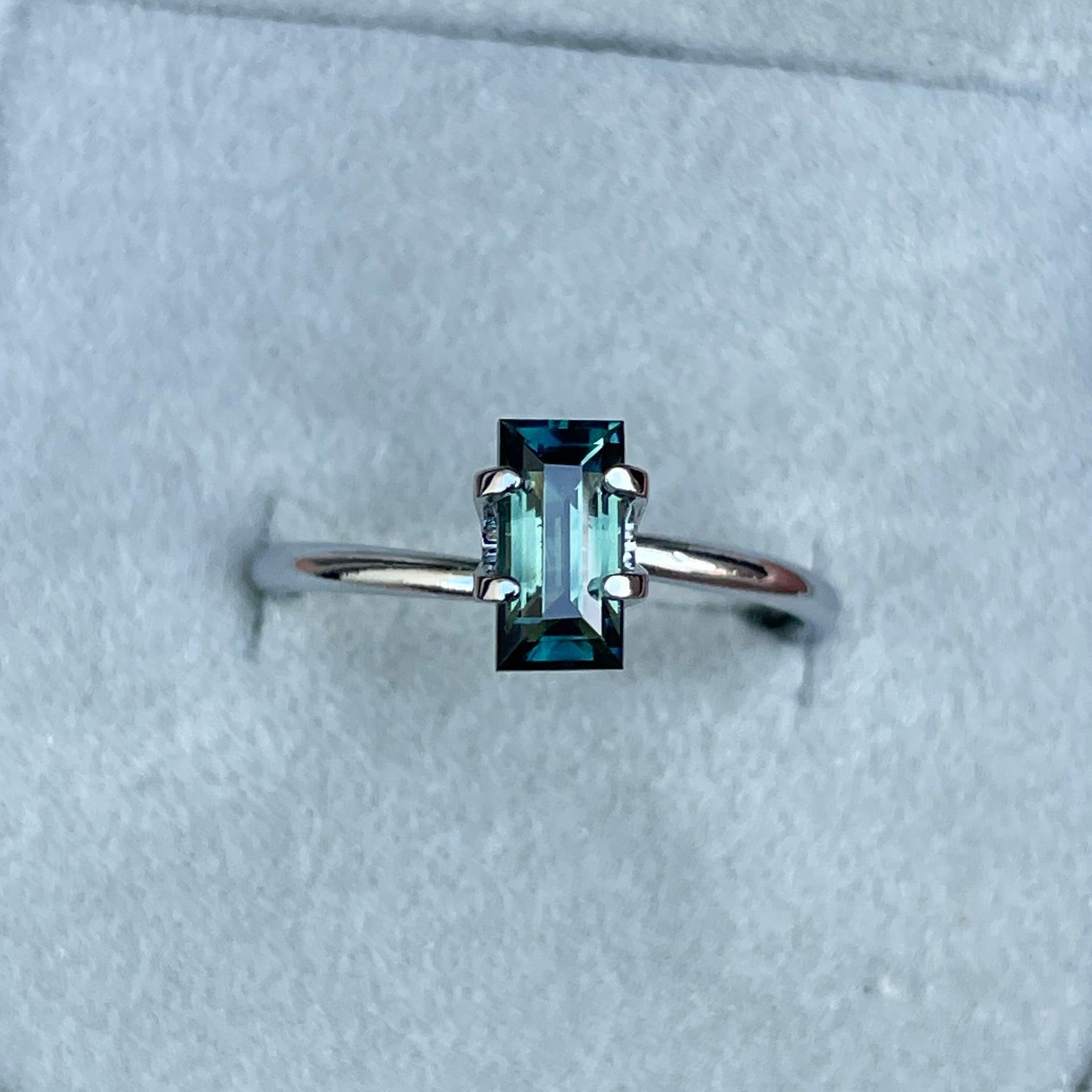 bluish green sapphire precious stone