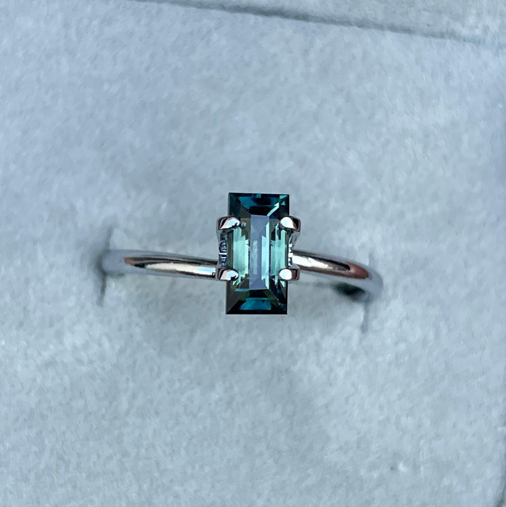 bluish green sapphire precious stone