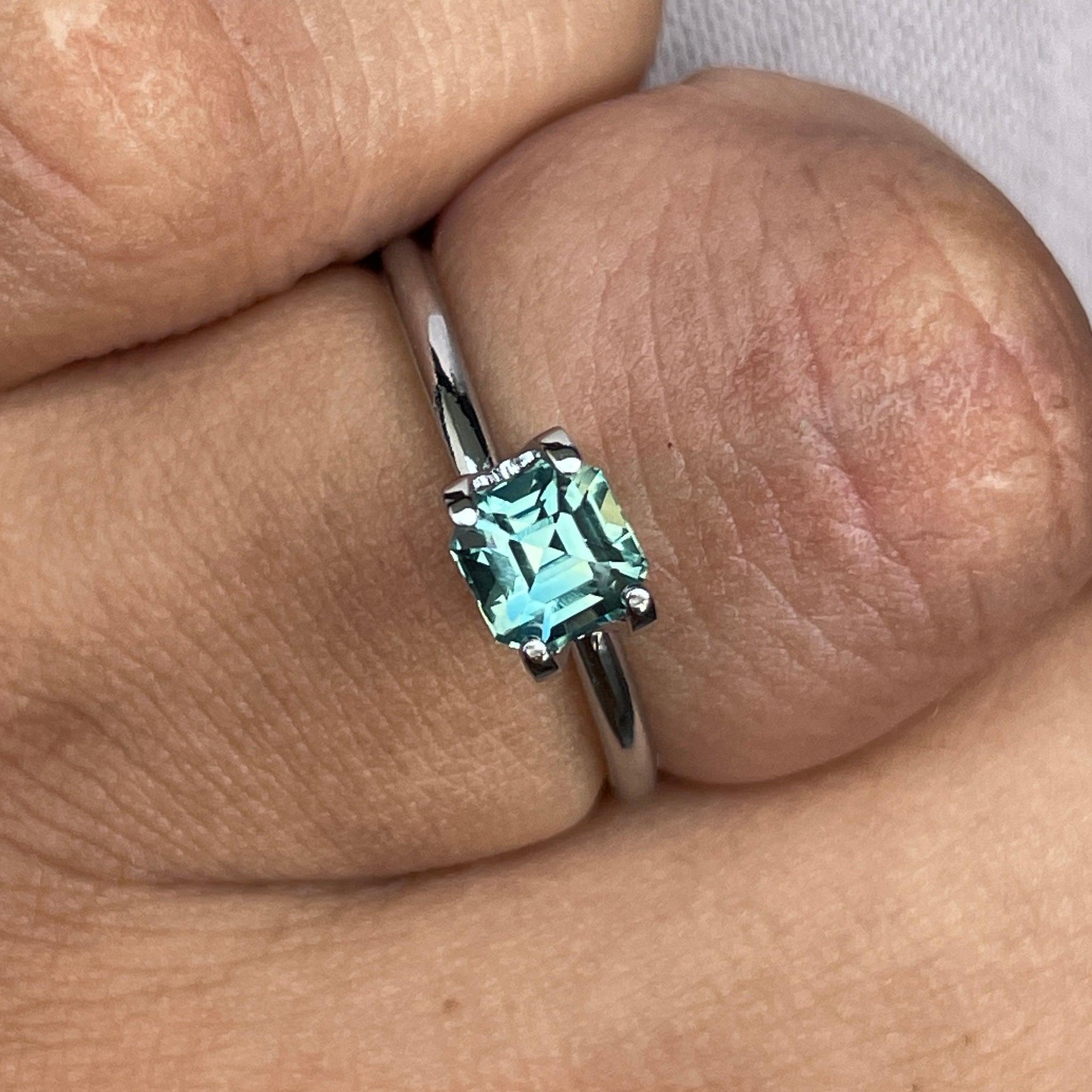 bluish green sapphire precious stone