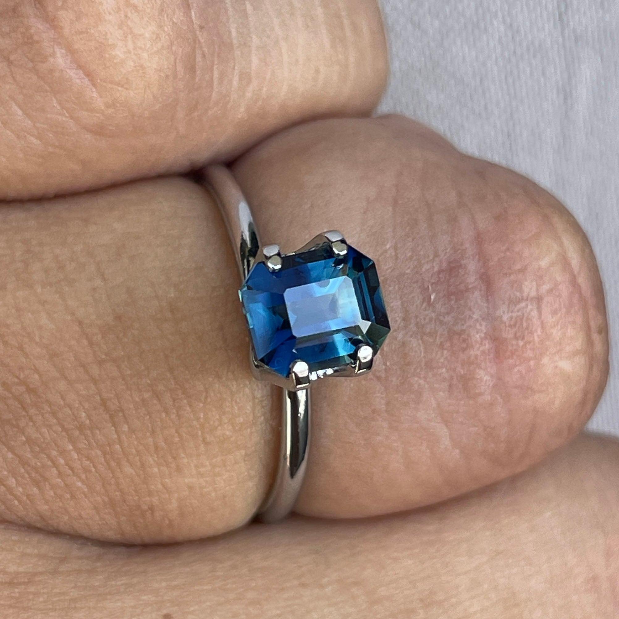 bluish green sapphire precious stone
