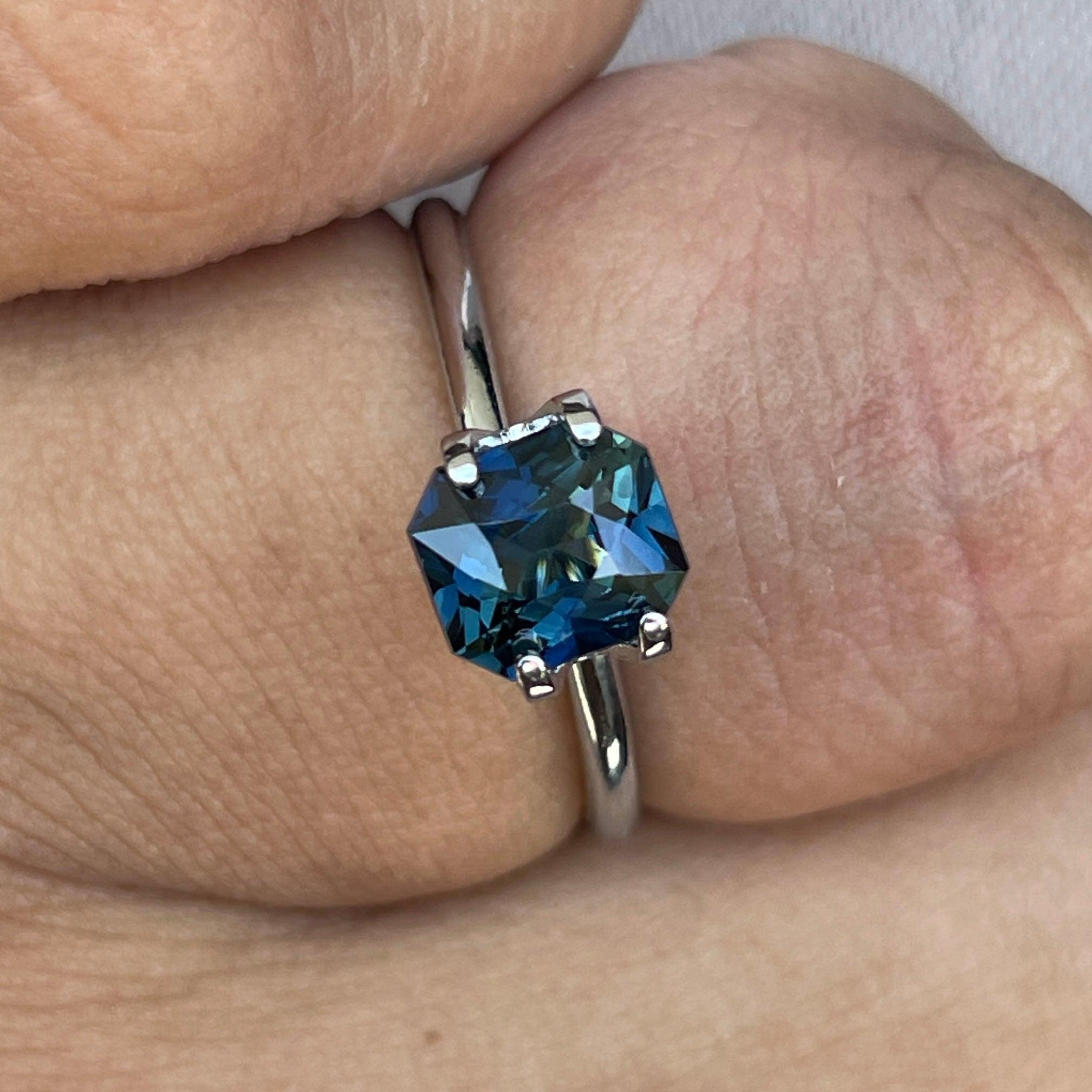 bluish green sapphire precious stone