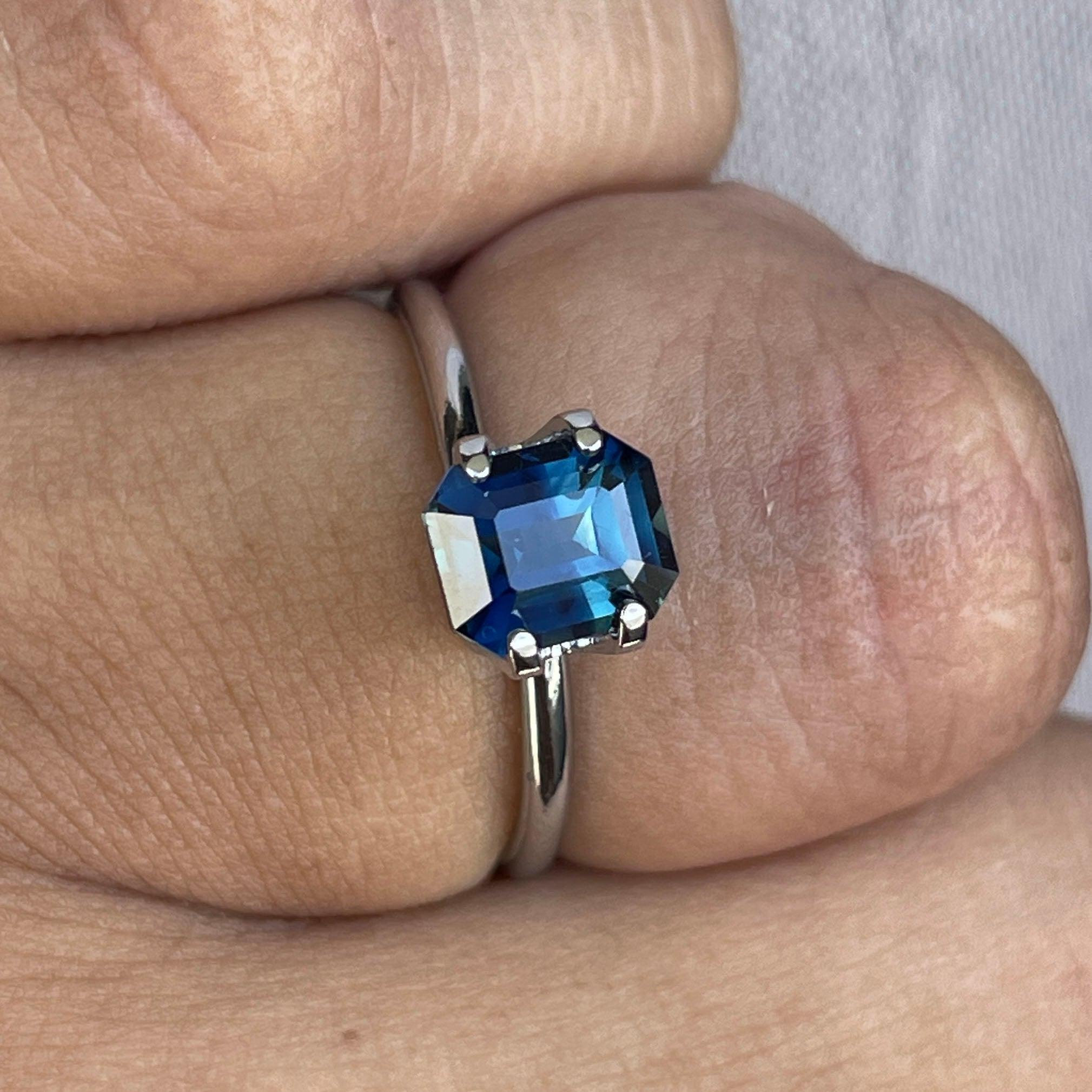 bluish green sapphire precious stone