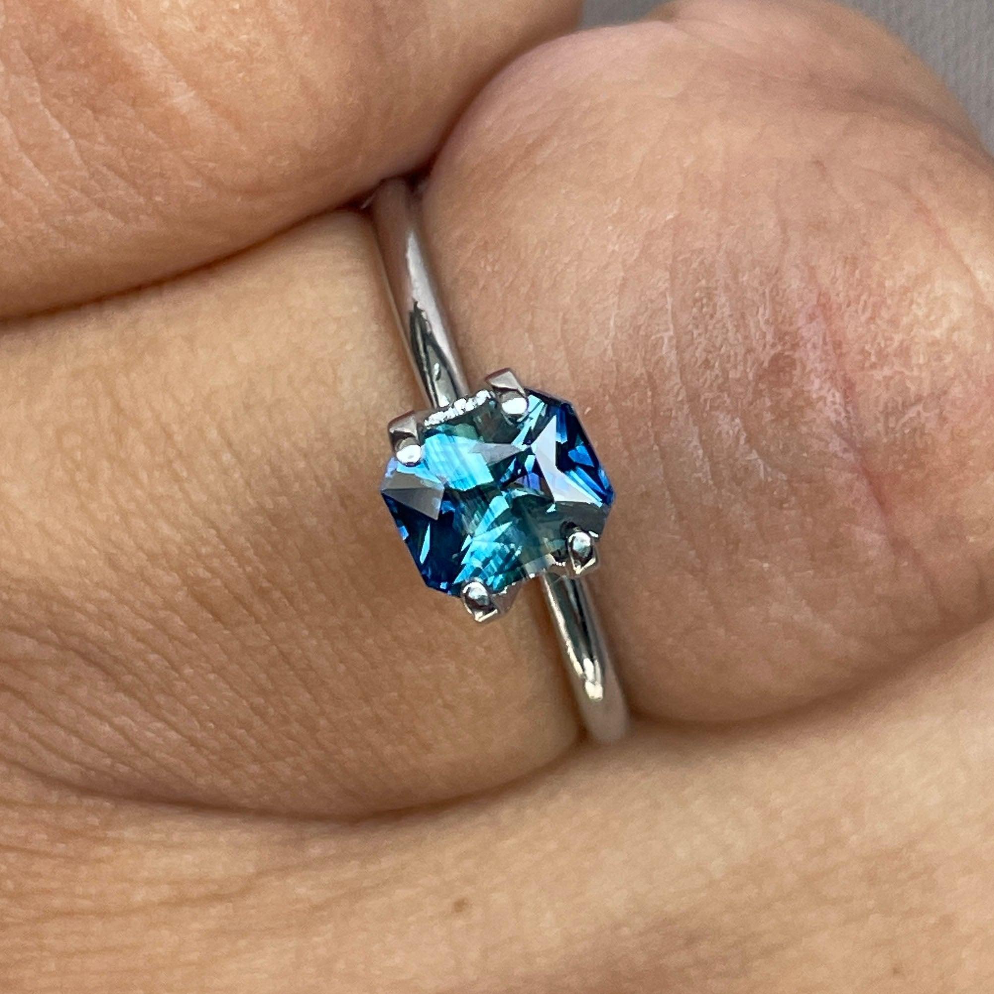 bluish green sapphire september birthstone