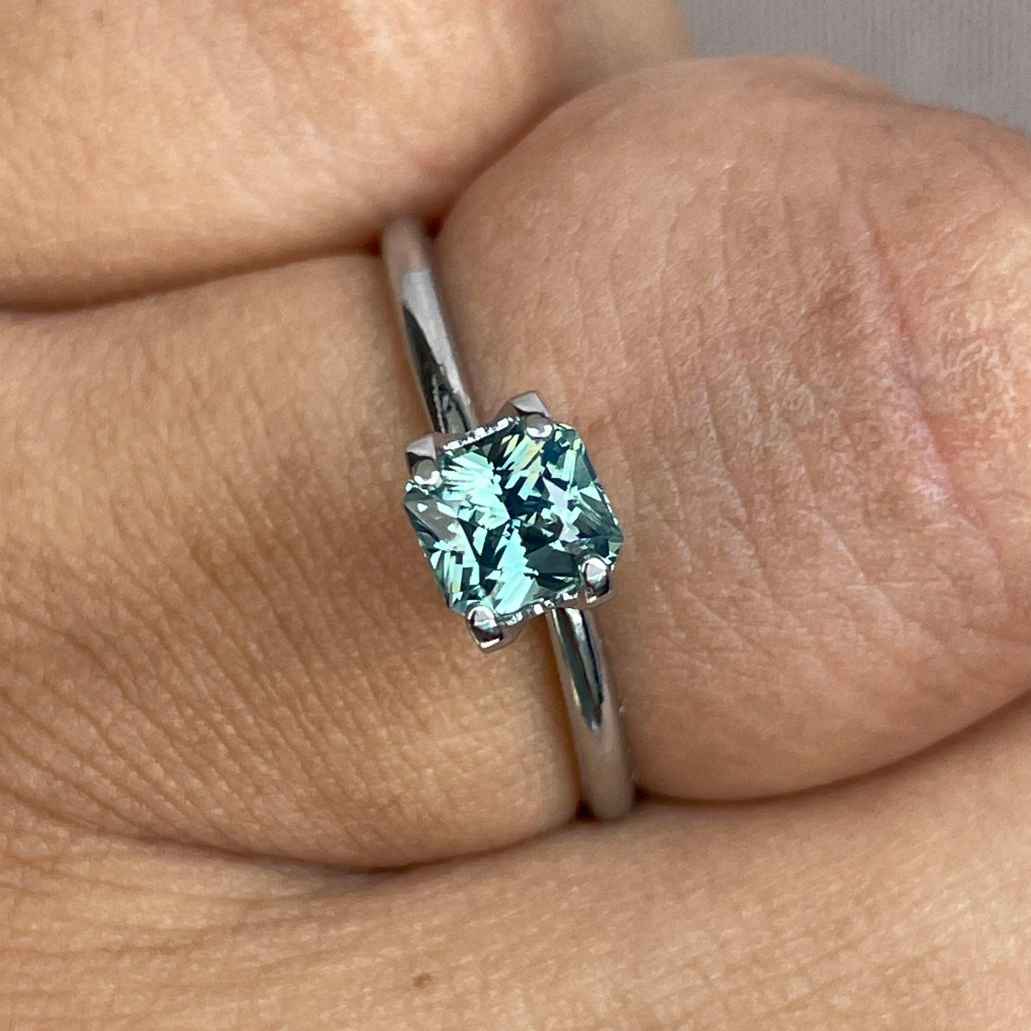 bluish green sapphire september birthstone
