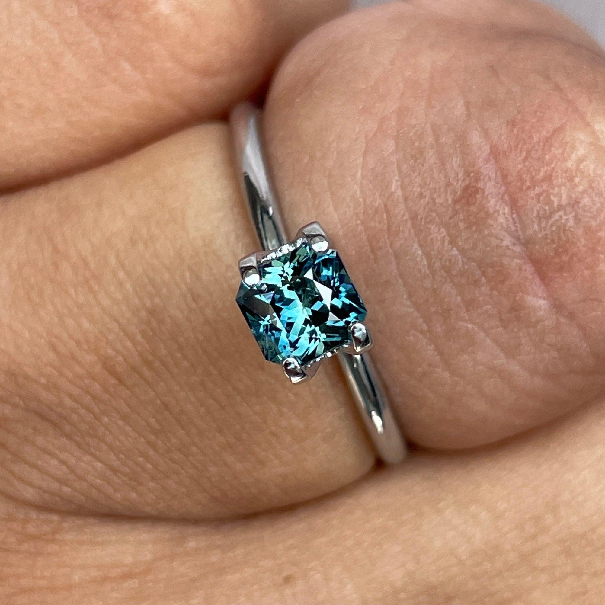 bluish green sapphire september birthstone