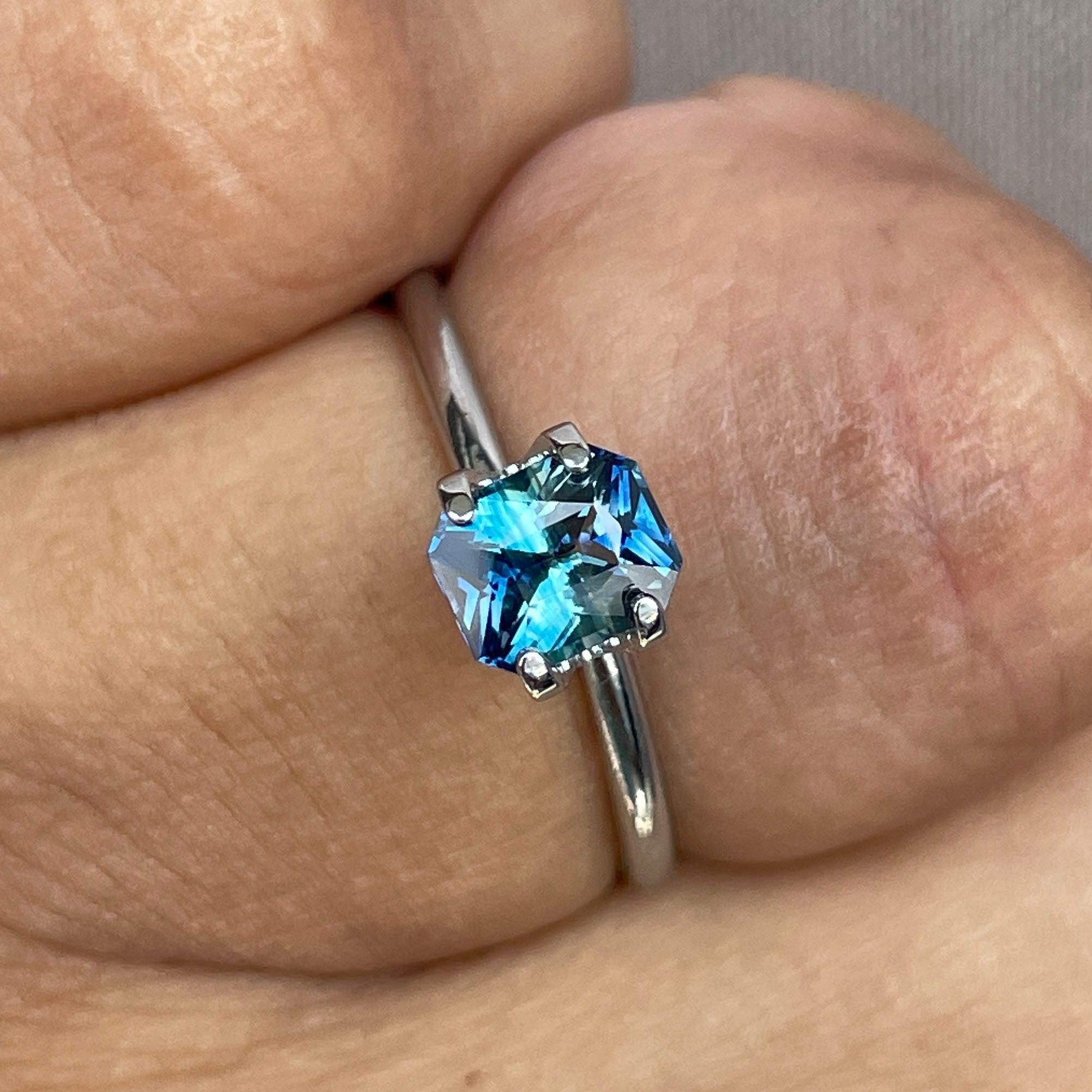 bluish green sapphire september birthstone