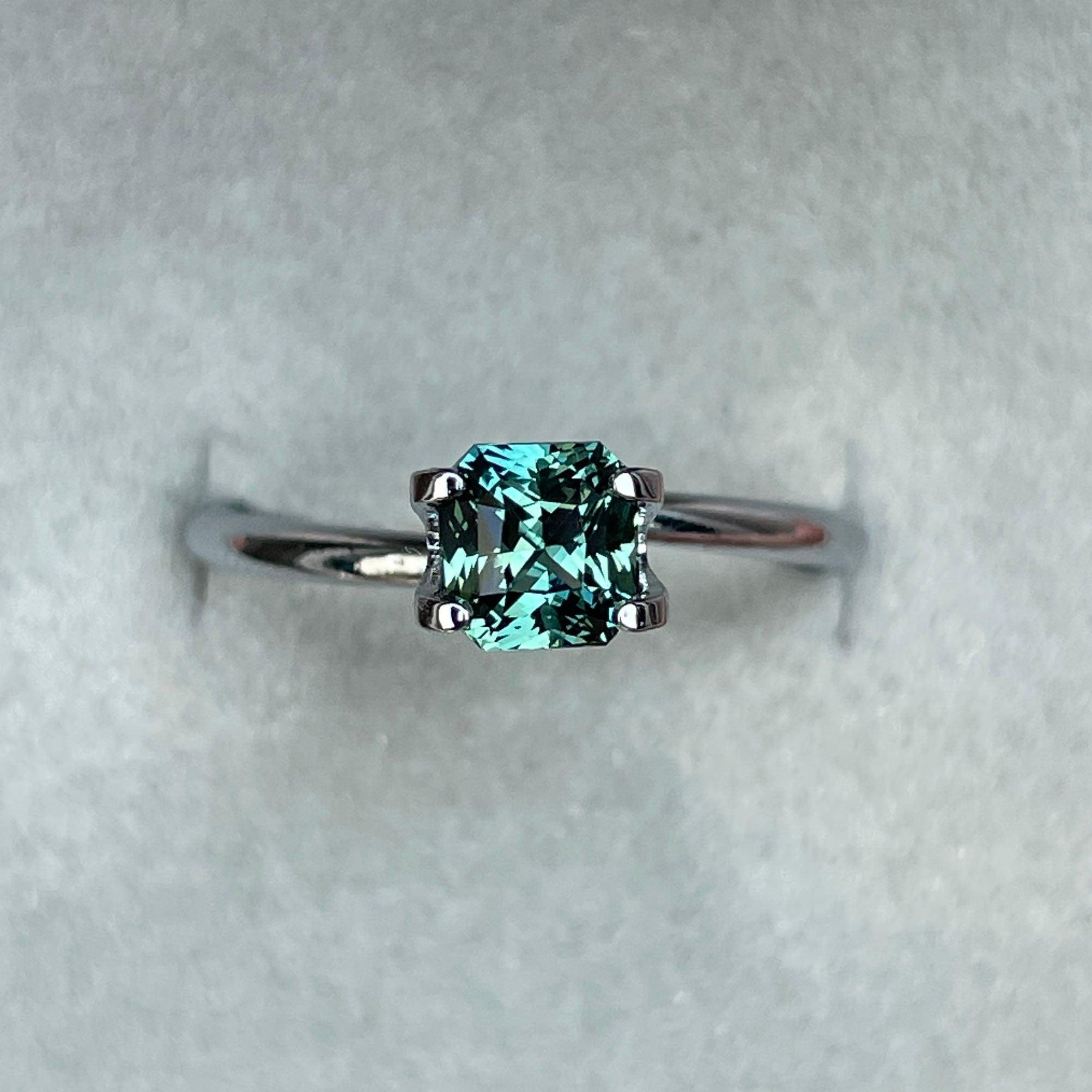 bluish green sapphire september birthstone