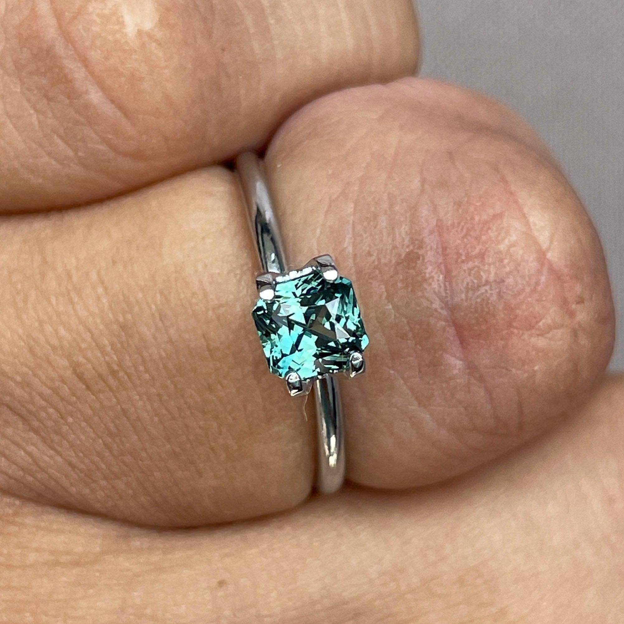bluish green sapphire september birthstone