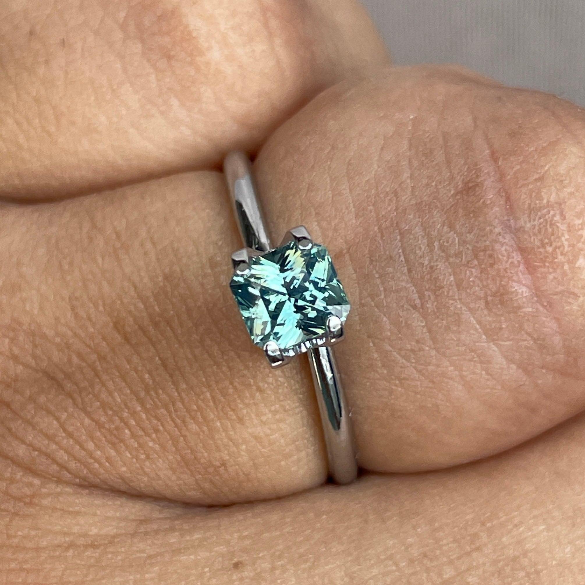 bluish green sapphire september birthstone