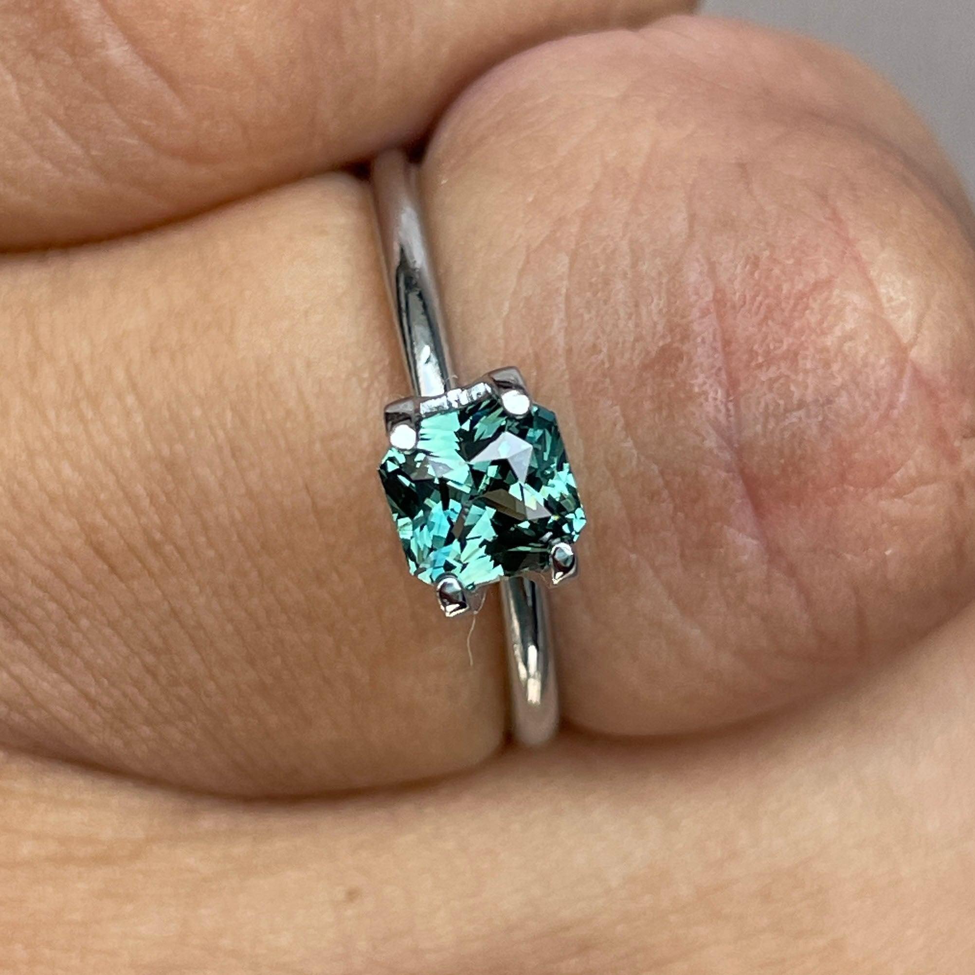 bluish green sapphire september birthstone