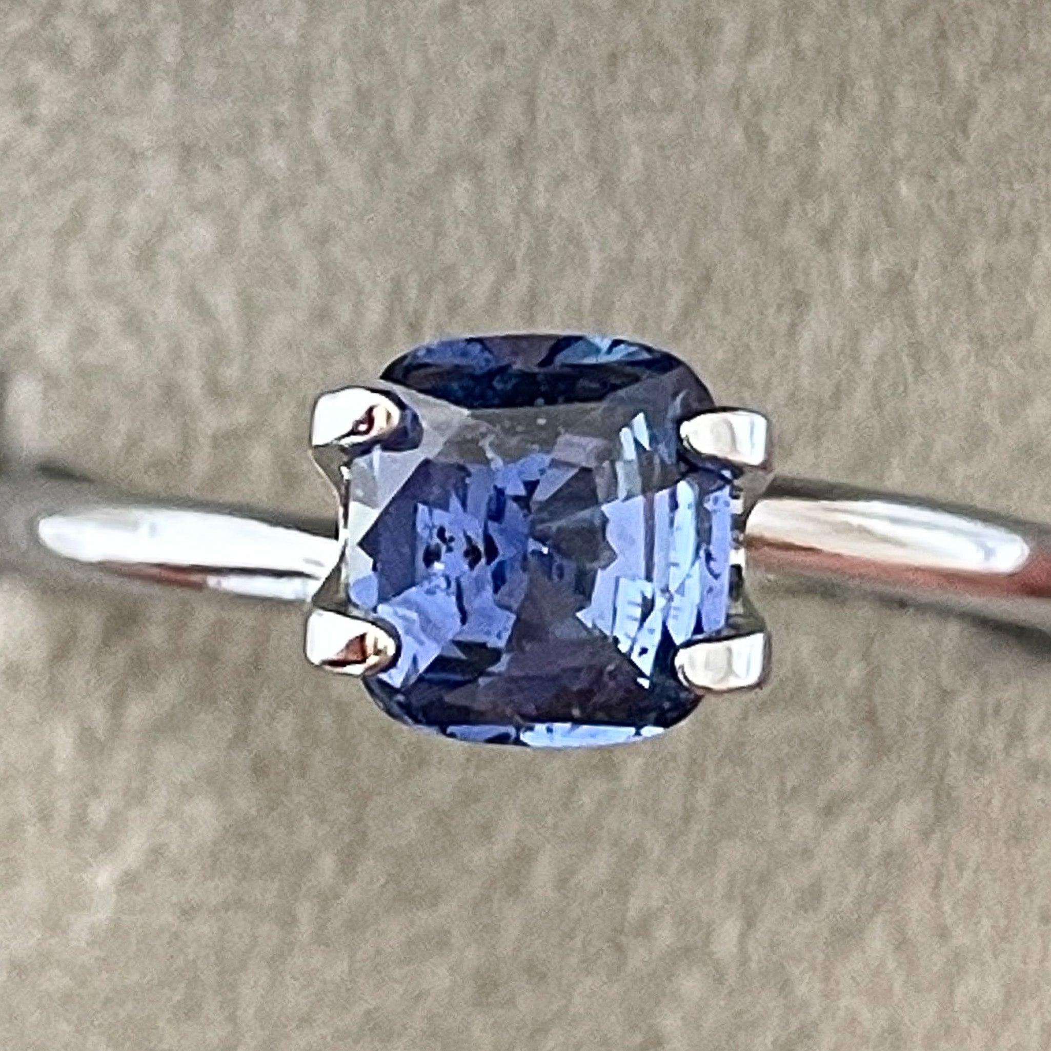 Natural Ceylon Blue Sapphire 1.06 Ct cushion cut loose gemstone from NASHGEMS, ideal for engagement rings.