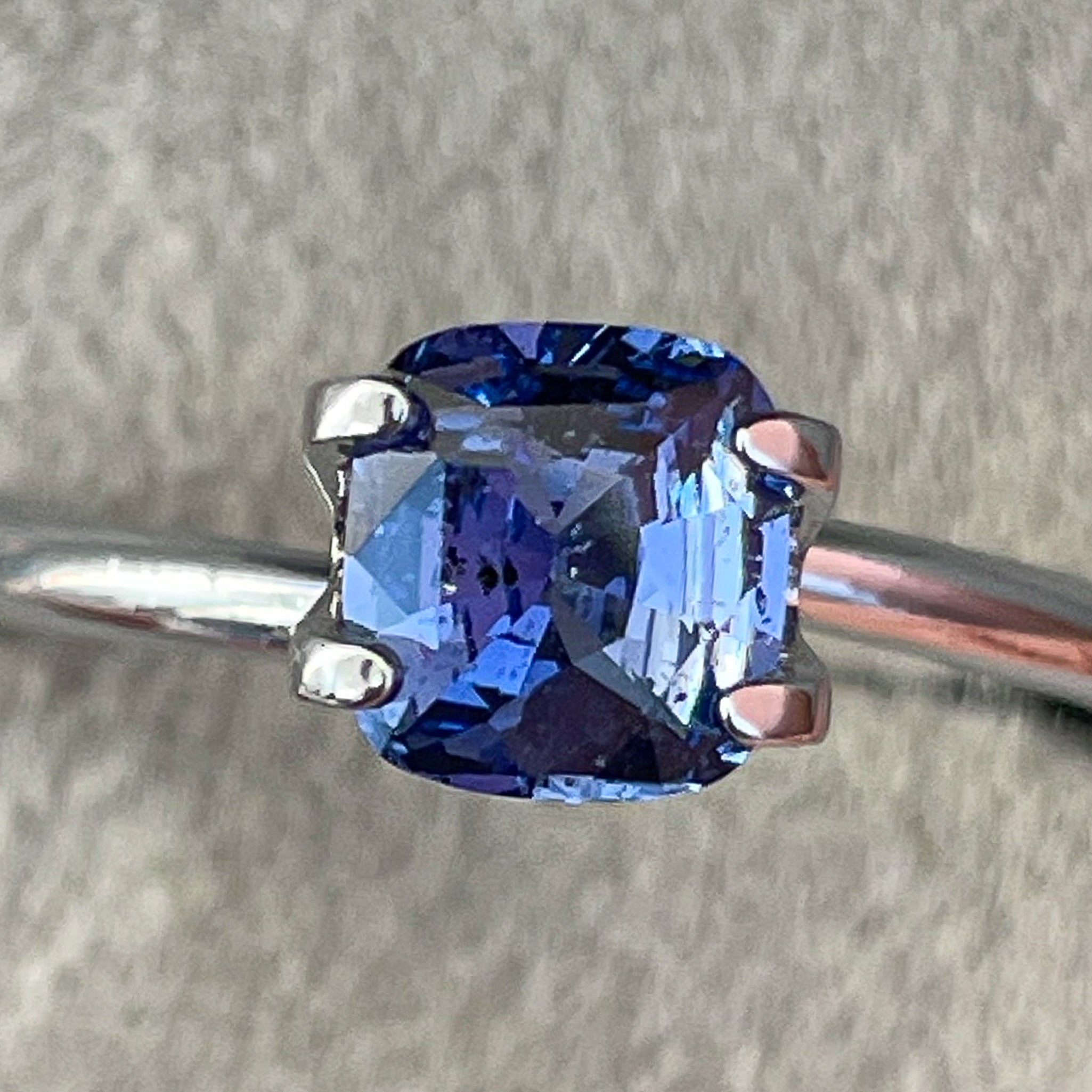 Natural Ceylon Blue Sapphire 1.06 Ct cushion cut loose gemstone from NASHGEMS, ideal for engagement rings.
