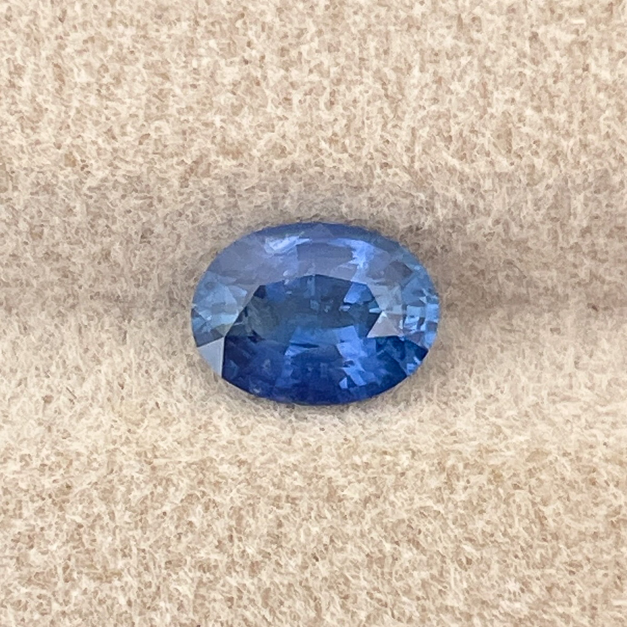 Natural Ceylon Blue Sapphire 0.97 Ct oval cut, loose gemstone by NASHGEMS, perfect for engagement rings.