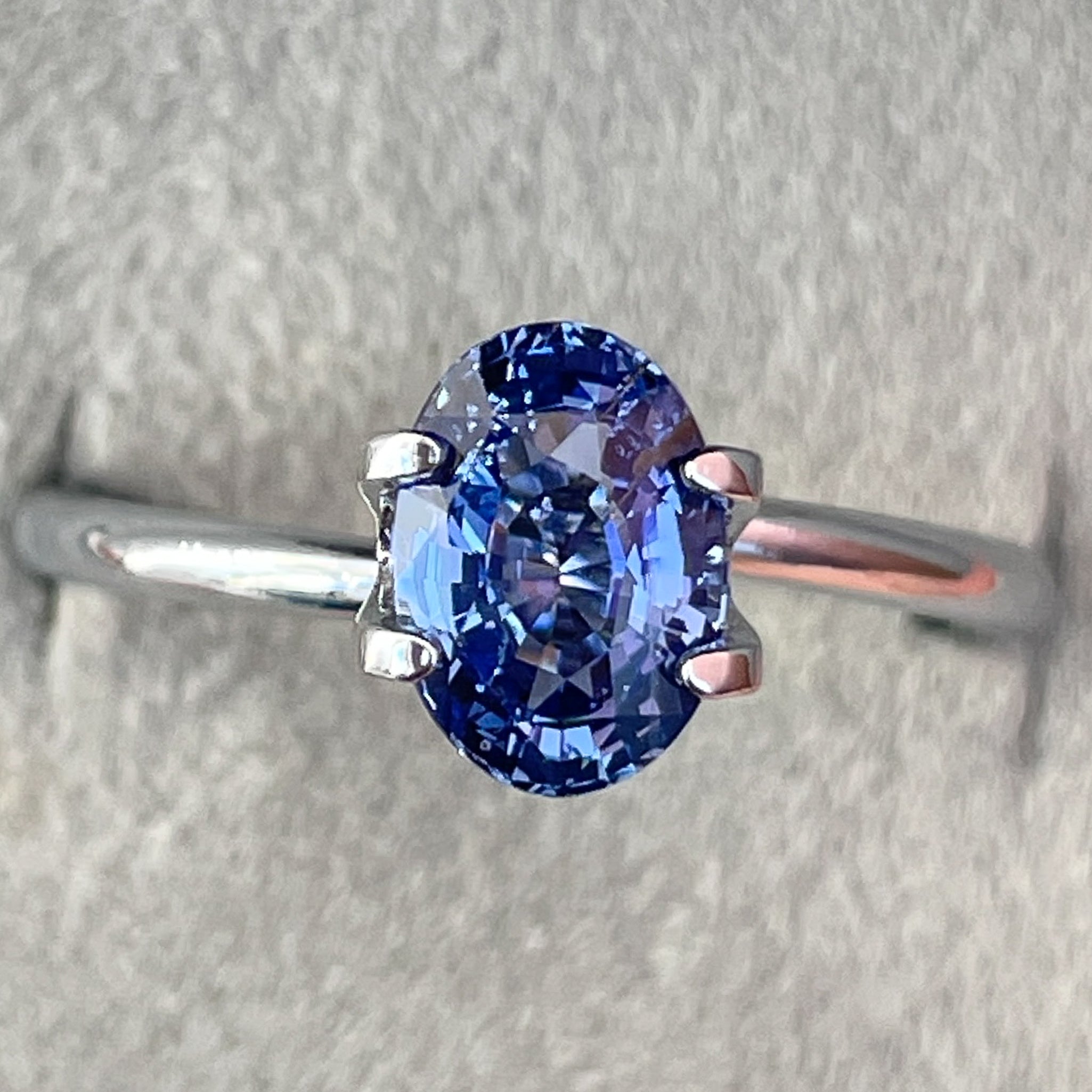 Natural Ceylon Blue Sapphire 1.54 Ct oval cut loose gemstone from NASHGEMS, ideal for engagement rings.