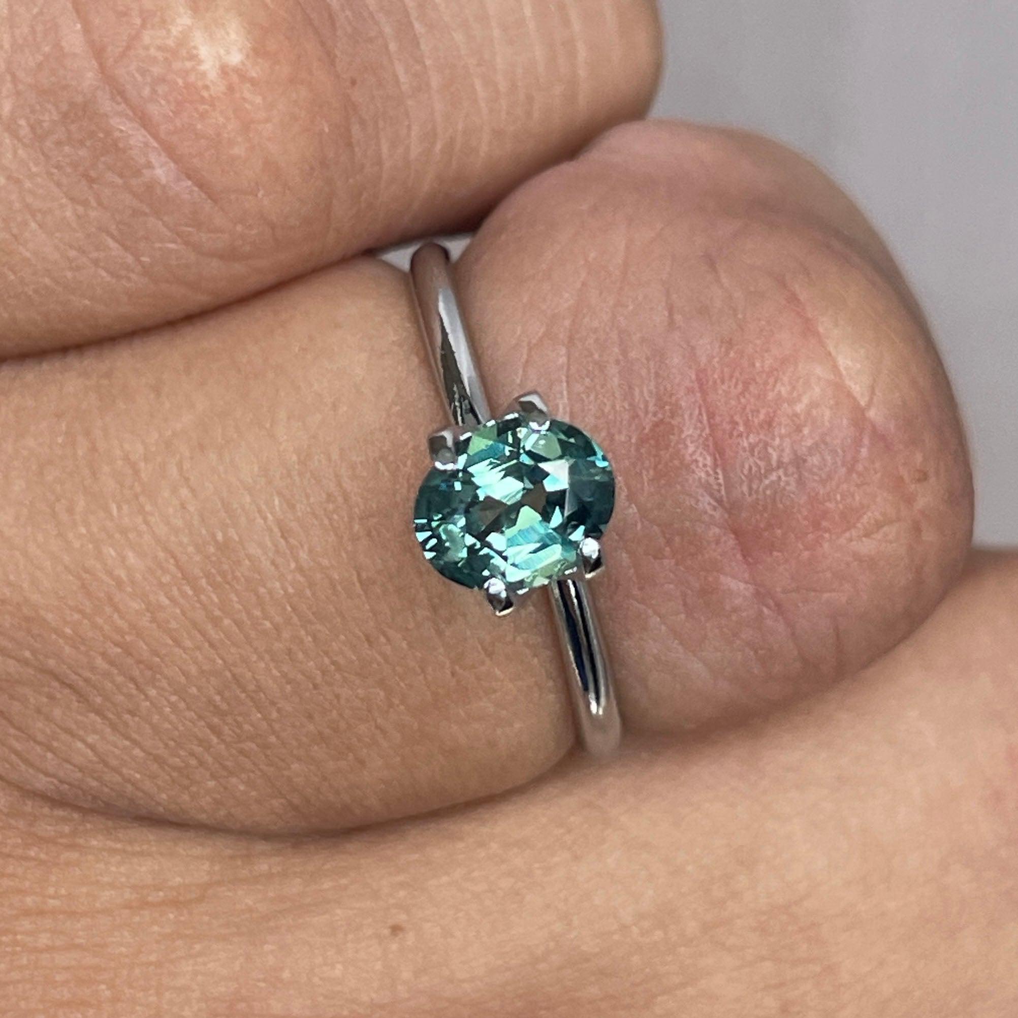 green sapphire loose gemstone 