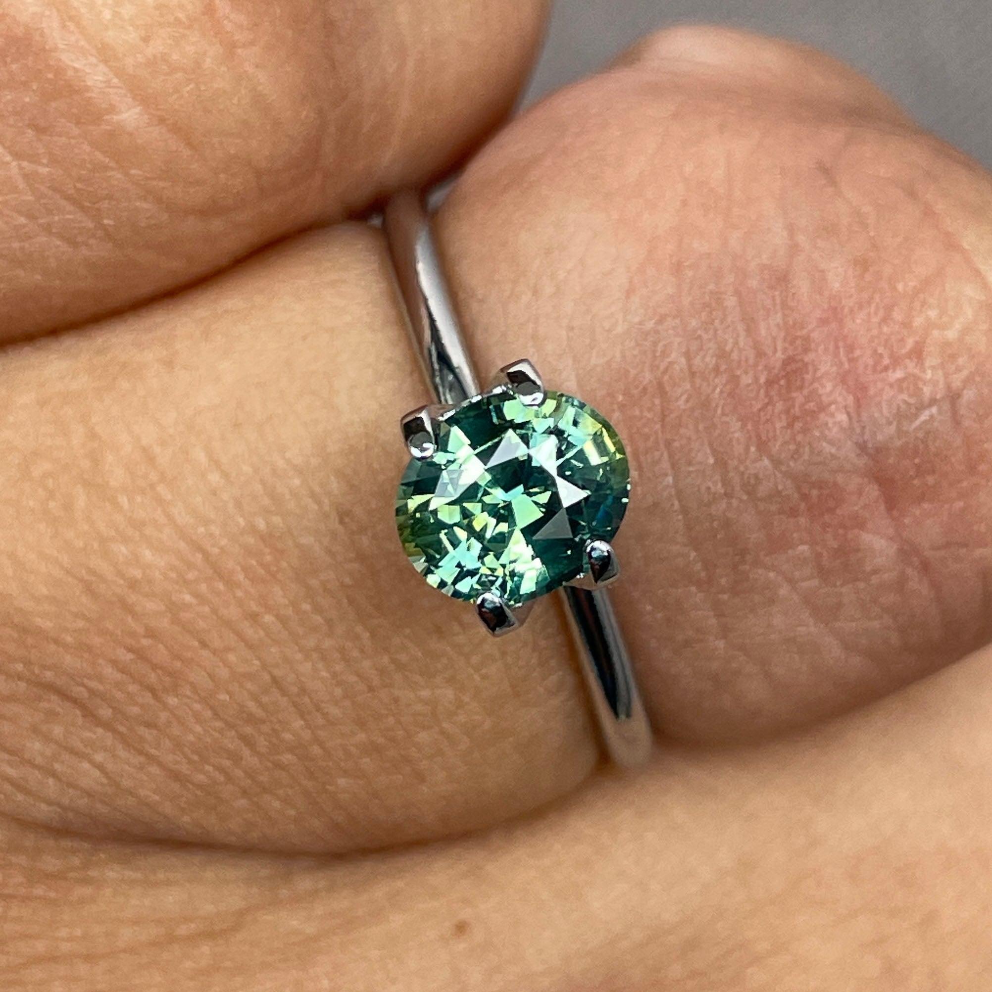 green sapphire loose gemstone 