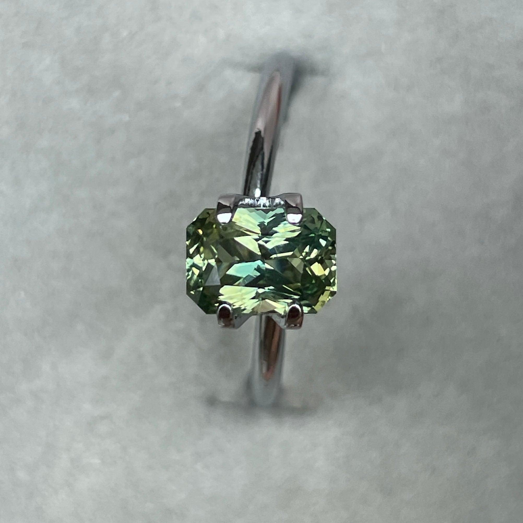 green sapphire loose gemstone 