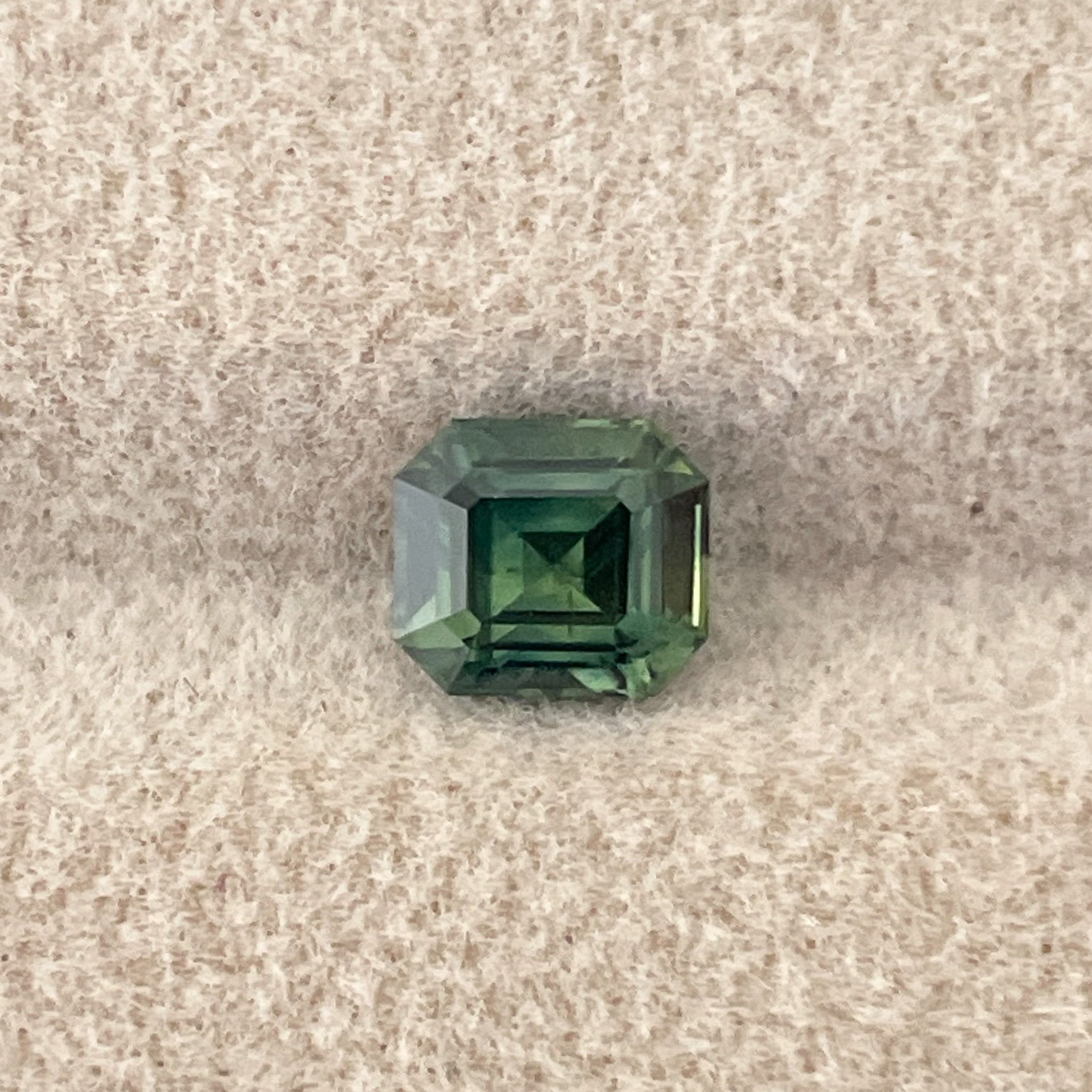 Teal green sapphire loose stone, 1.04 carats, emerald cut, no heat, ideal for engagement rings or custom jewelry by NASHGEMS.