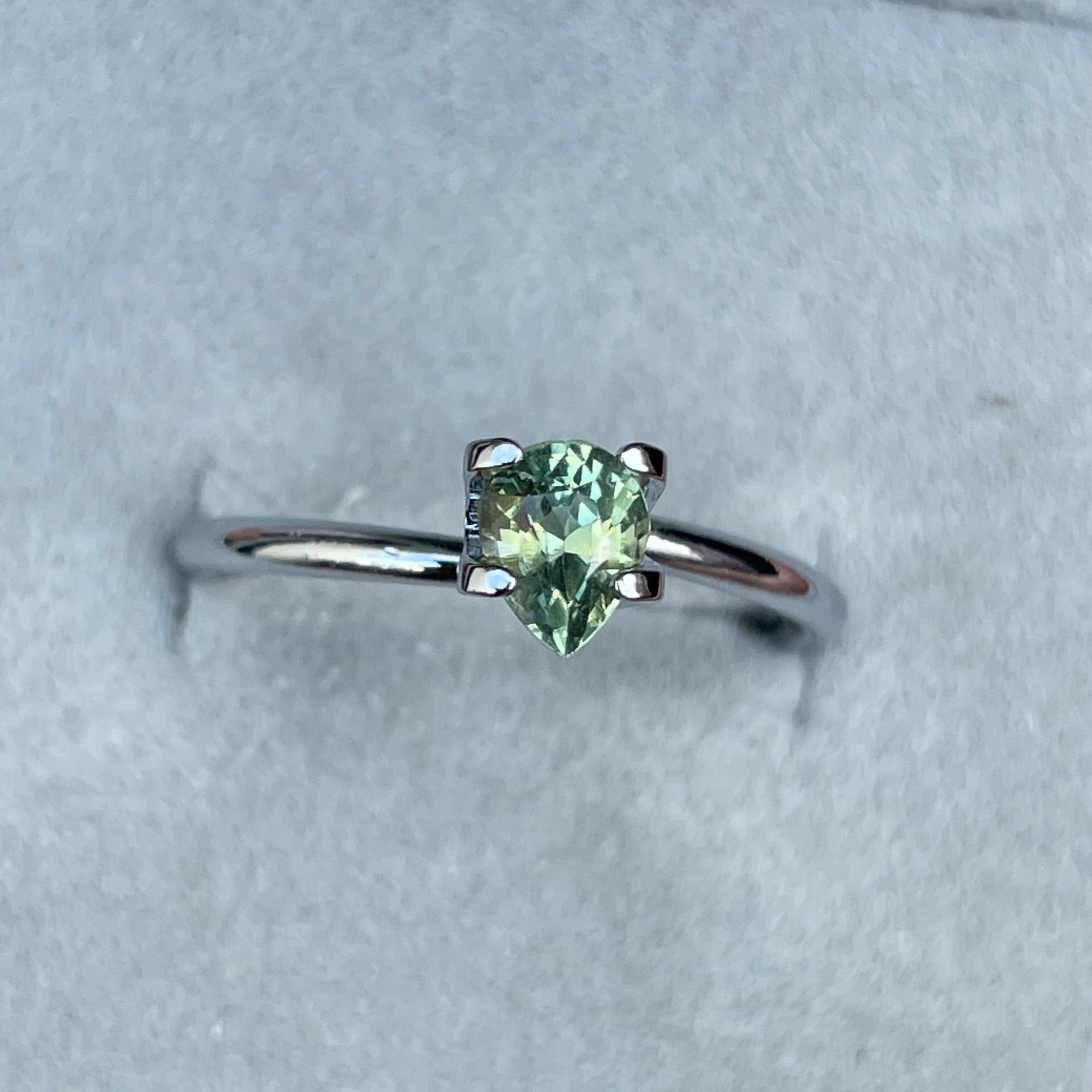 light green sapphire gemstone