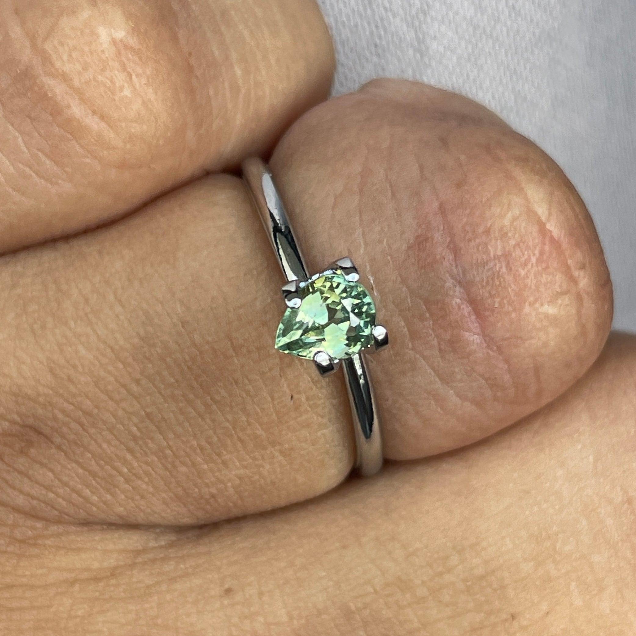 light green sapphire gemstone