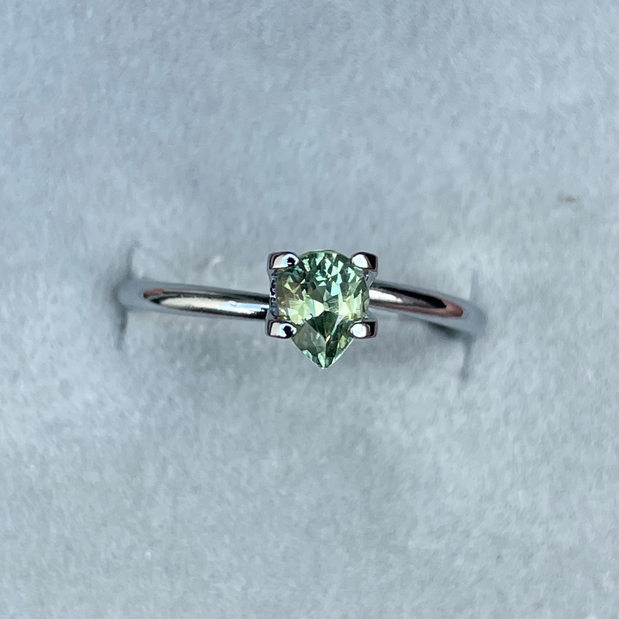 light green sapphire gemstone