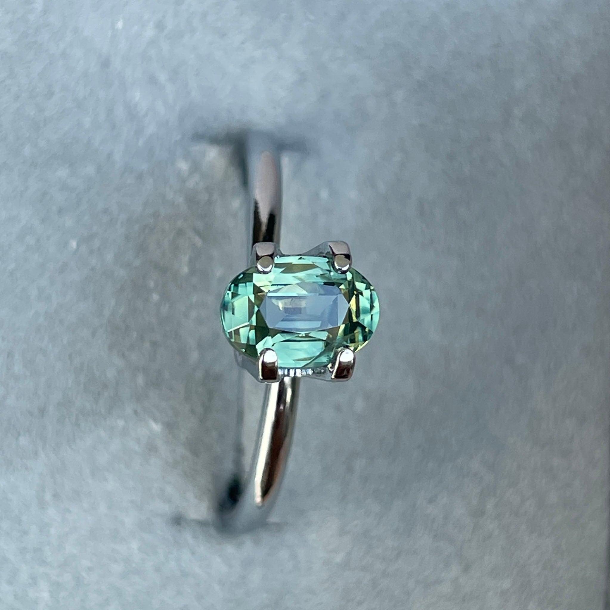 light green sapphire gemstone