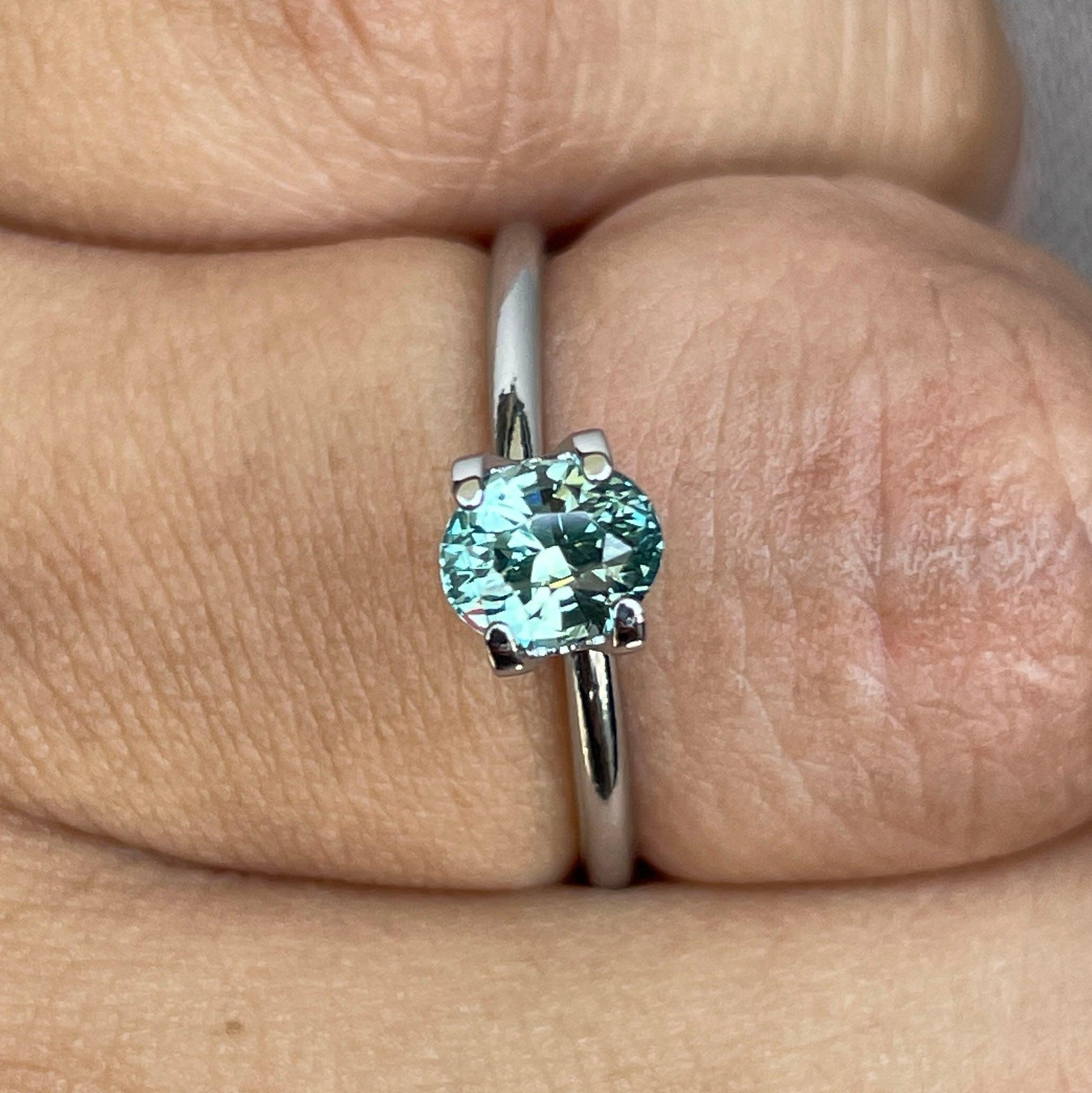 light green sapphire gemstone
