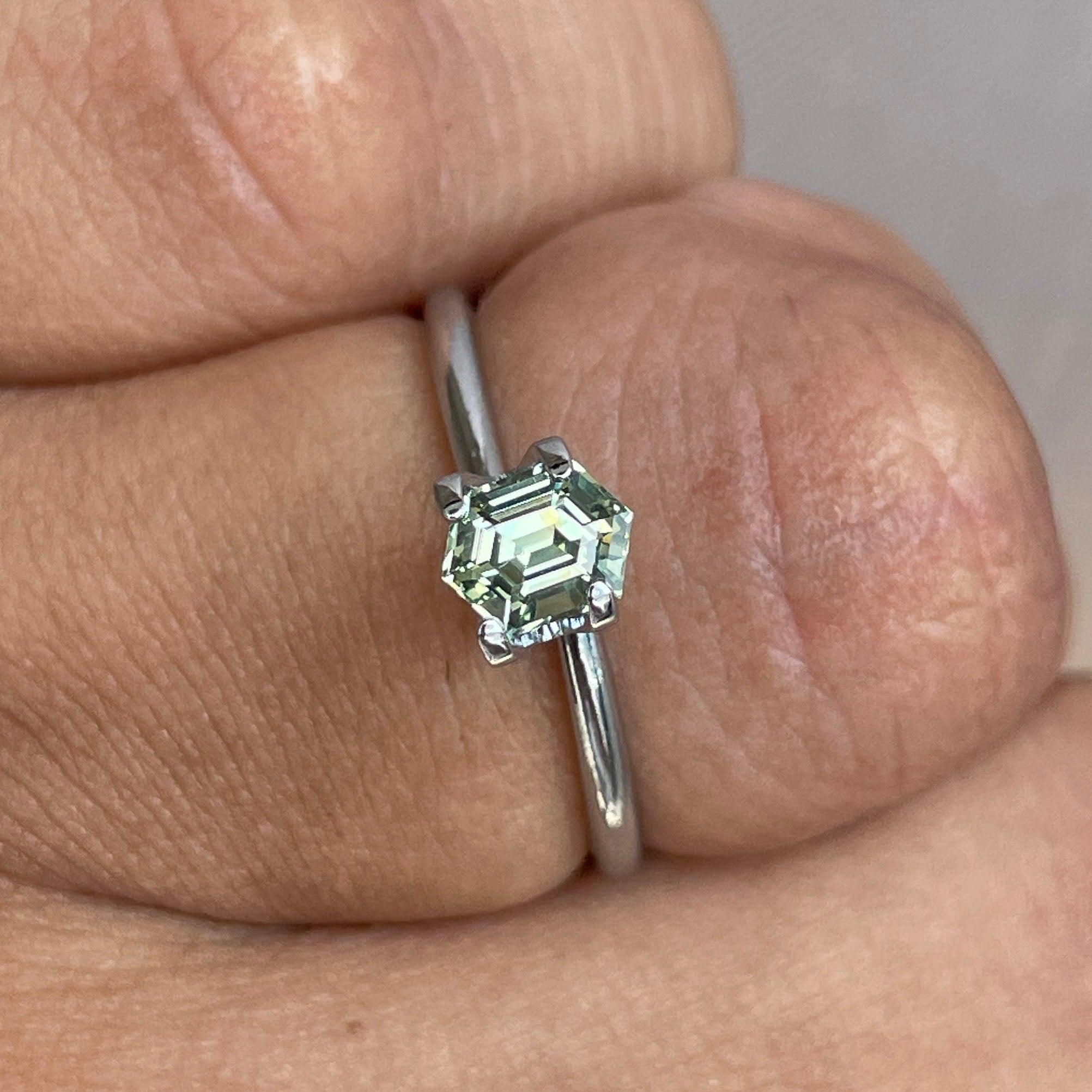 light green sapphire gemstone