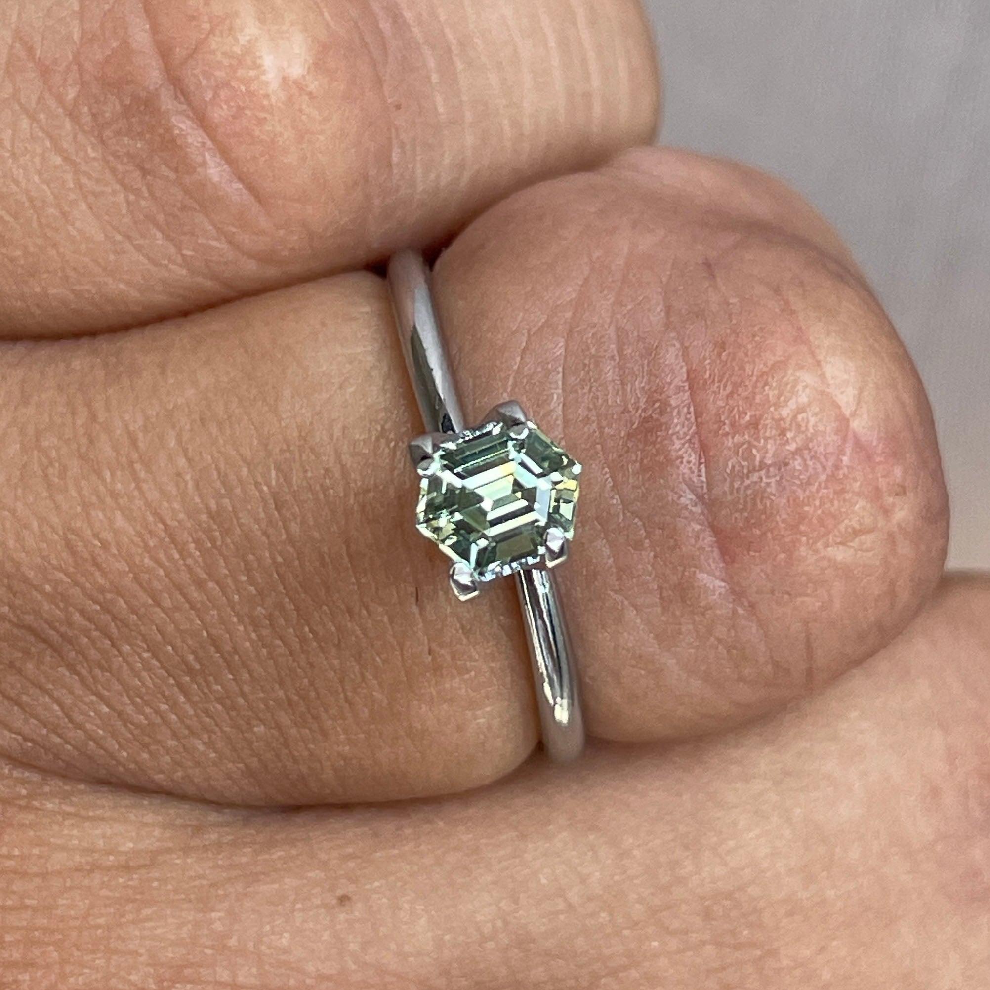 light green sapphire gemstone